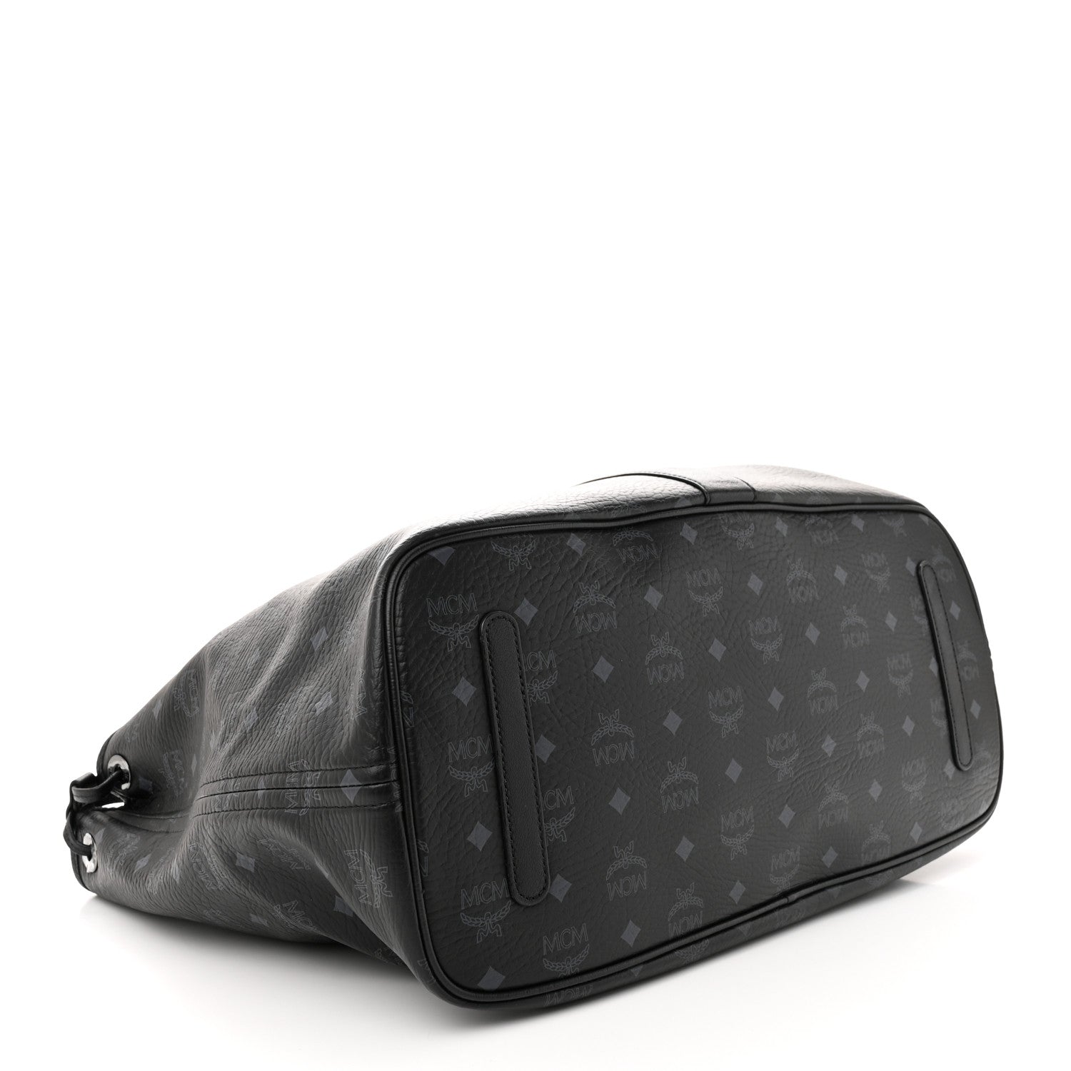 MCM Visetos Large Liz Reversible Shopper Tote Black 4 of 10