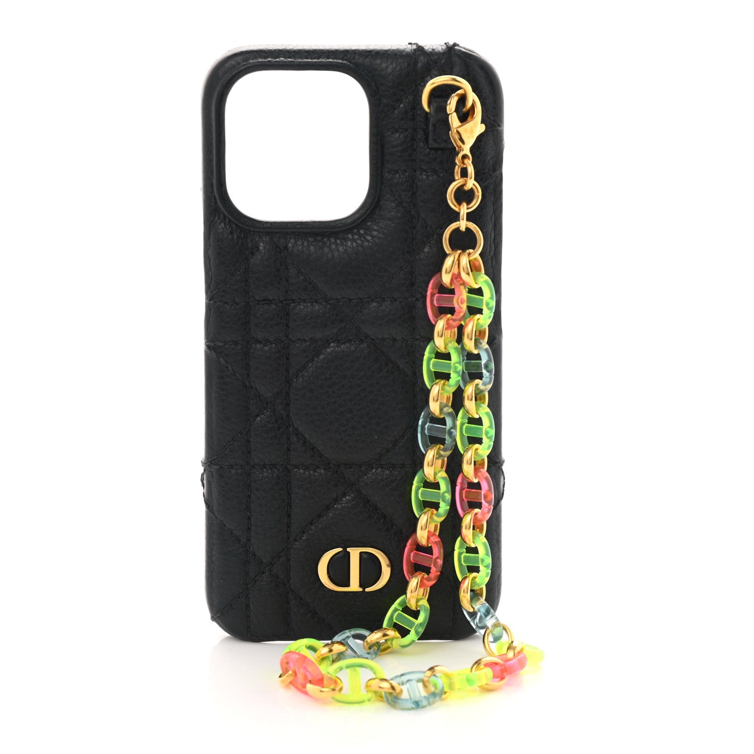 Christian Dior Calfskin Cannage Caro iPhone 13 Pro Case With Bracelet Black 1 of 5