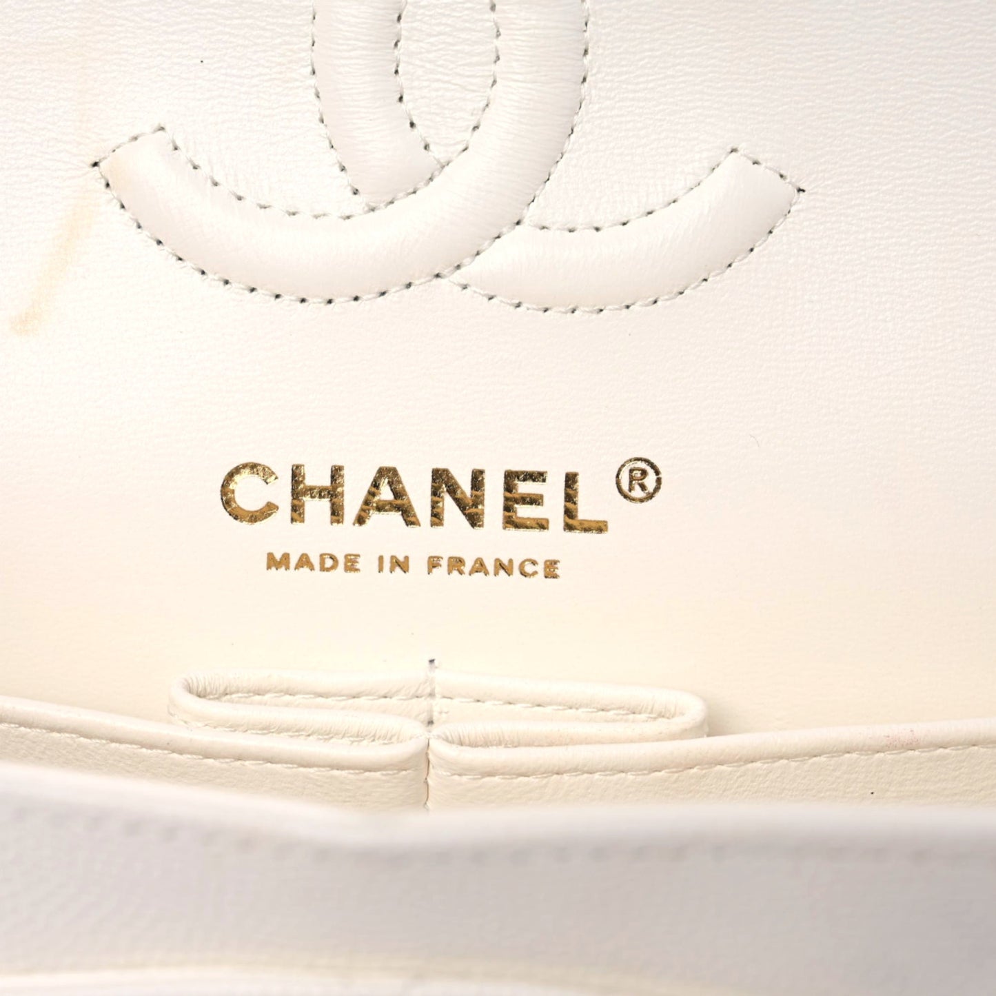 Caviar Quilted Small Double Flap White
