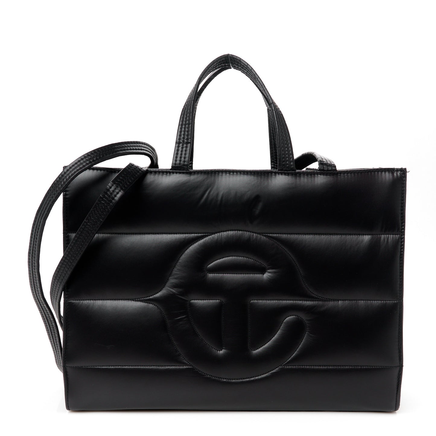 x MOOSE KNUCKLES Nylon Quilted Medium Shopping Bag Black