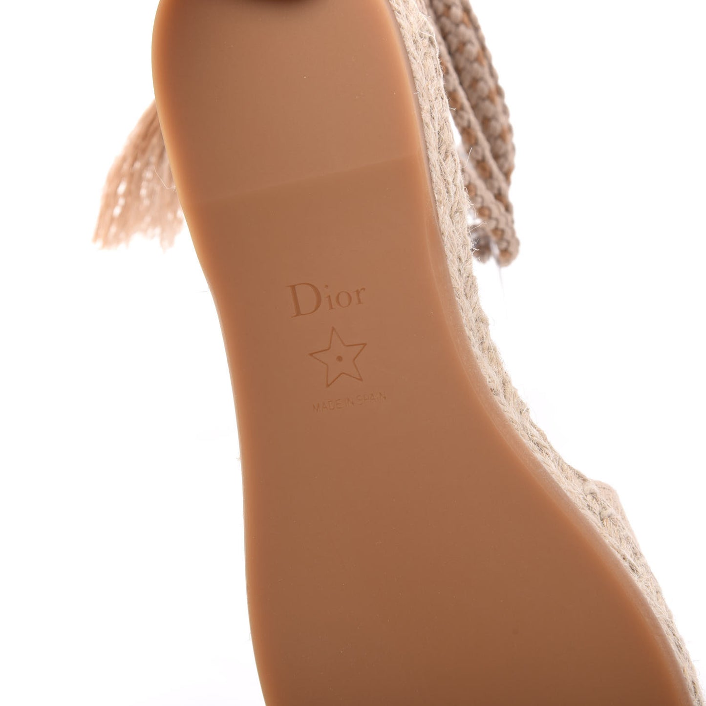 Canvas Embroidered Granville Ankle Tie Espadrille Flat Sandals 36 Cream