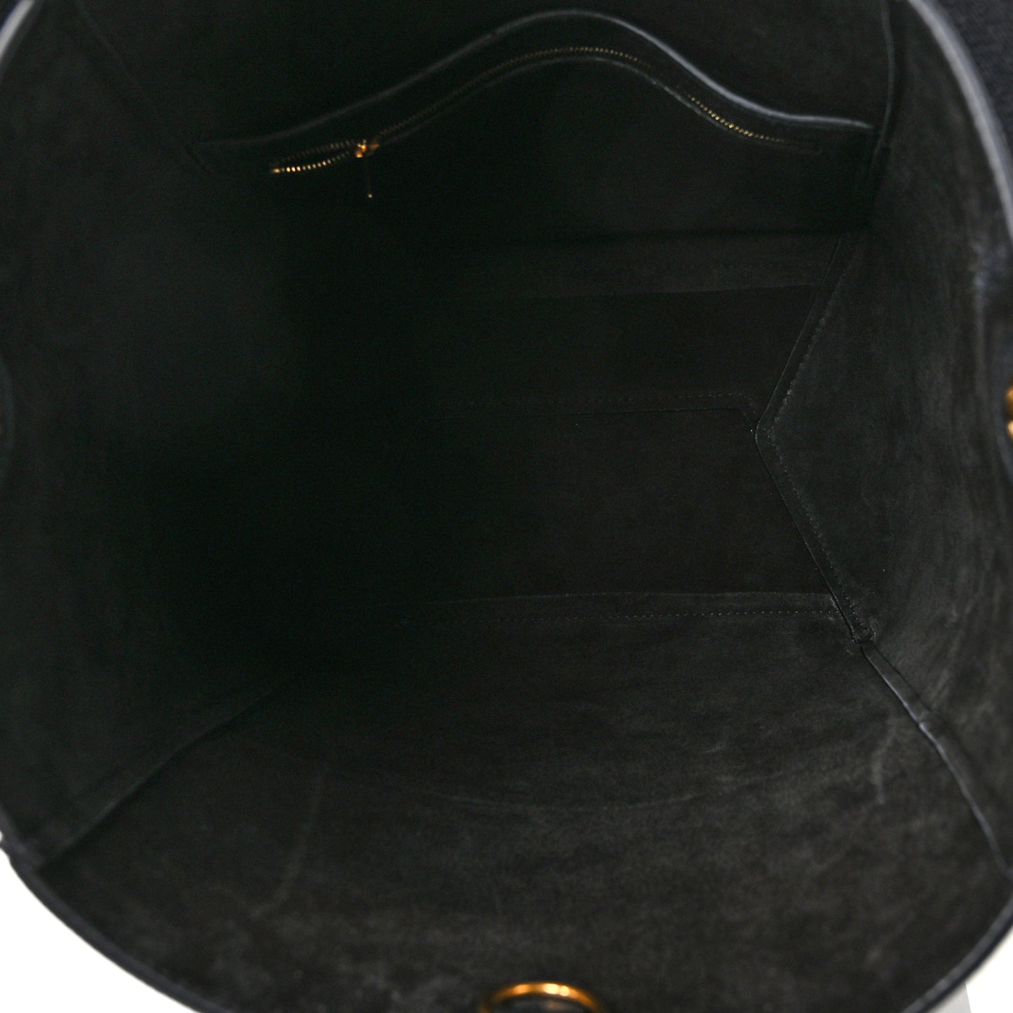 Soft Grained Calfskin Sangle Bucket Bag Black