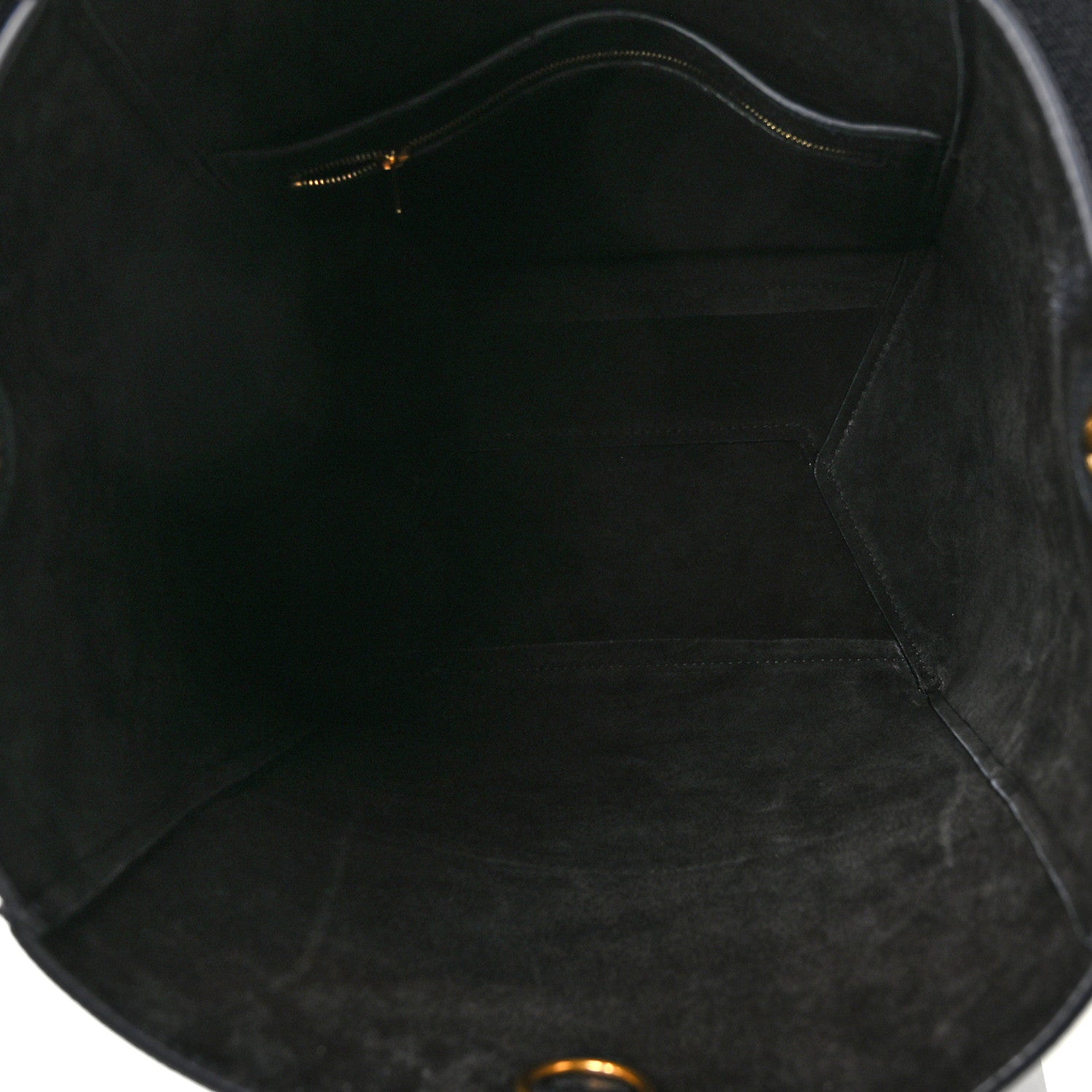 Celine Soft Grained Calfskin Sangle Bucket Bag Black 5 of 8