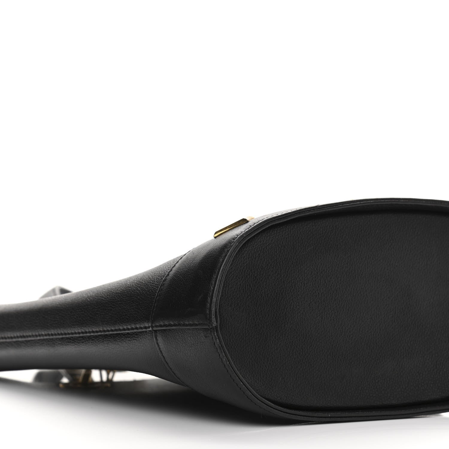 MCM Grained Calfskin Studded Bucket Bag Black 8 of 9