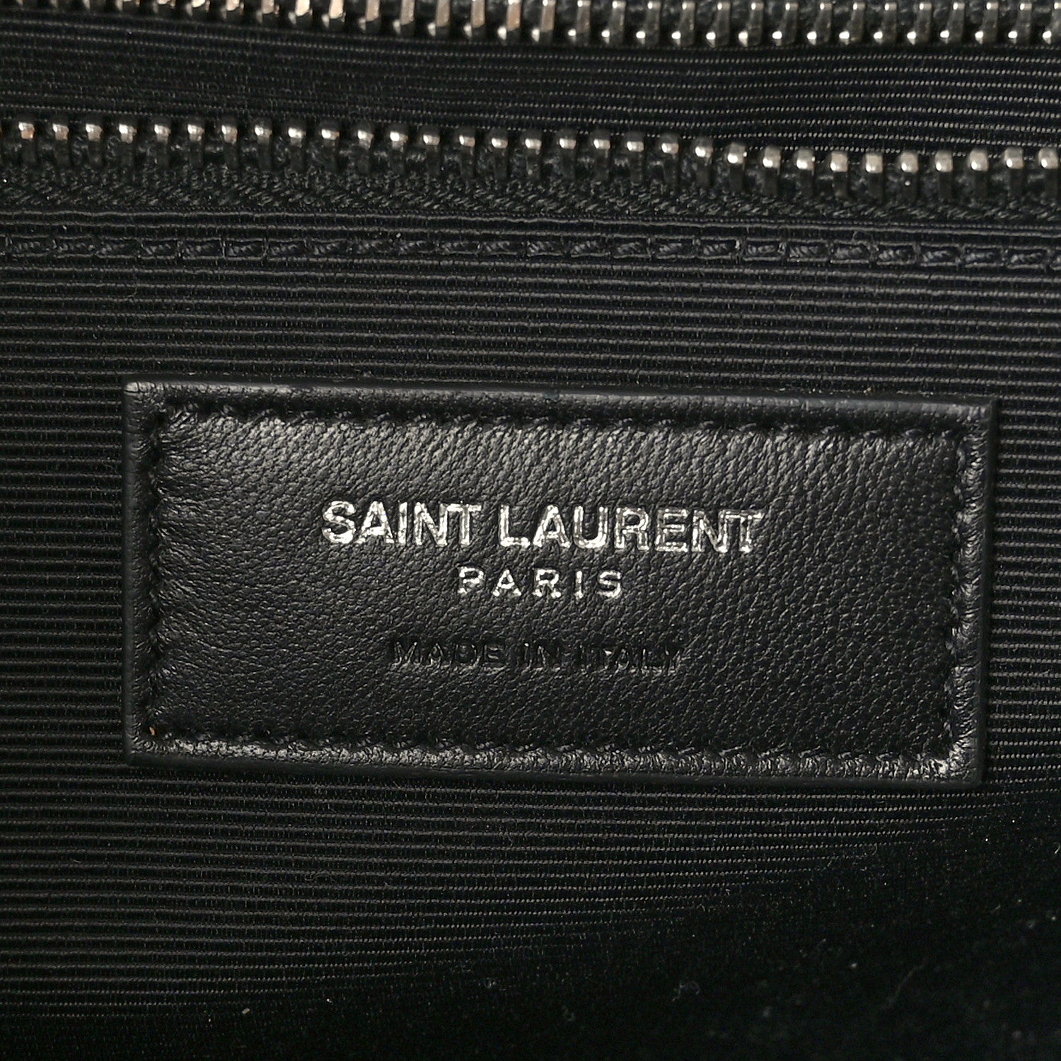 Saint Laurent Grain De Poudre Matelasse Chevron Large Monogram Satchel Gris Perle 6 of 10