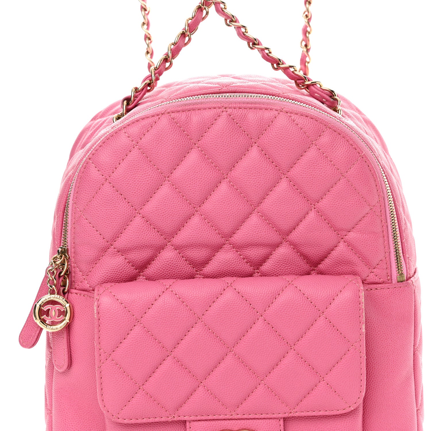 Chanel Caviar Quilted Large CC Day Backpack Pink 8 of 20