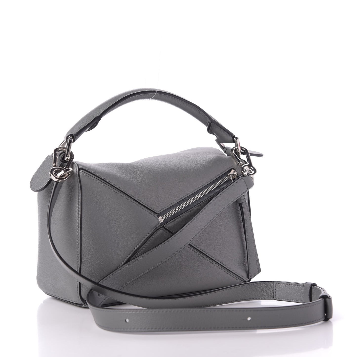 Calfskin Small Puzzle Bag Gunmetal