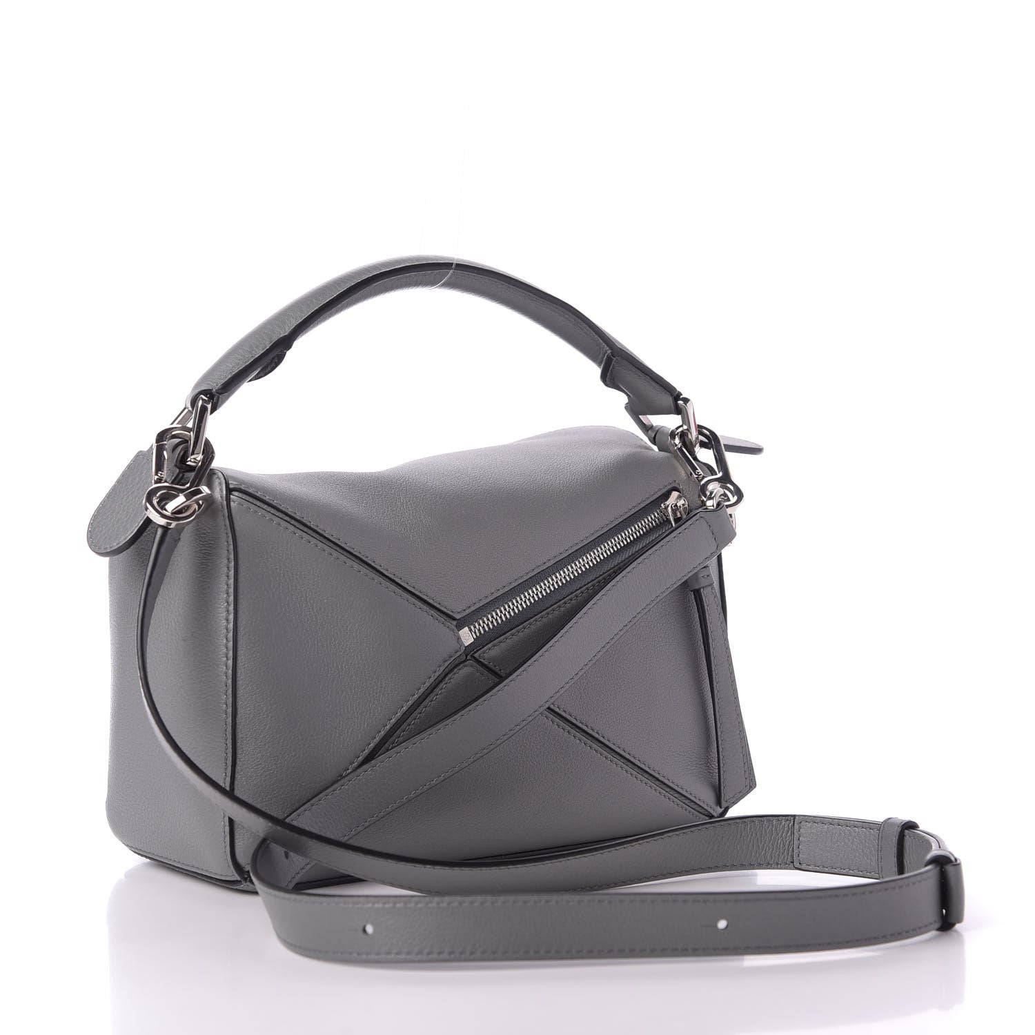 Loewe Calfskin Small Puzzle Bag Gunmetal 3 of 8
