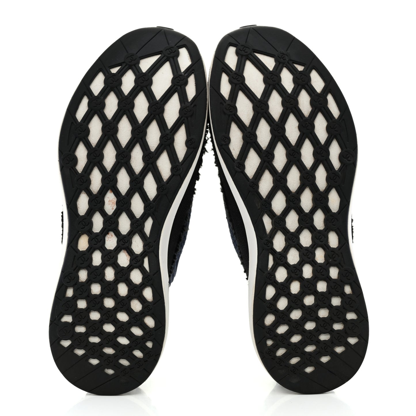 Fabric Logo Sneakers 36.5 Navy Black
