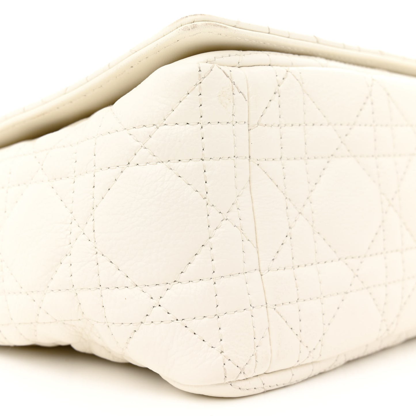 Grained Calfskin Cannage Large Caro Bag Latte