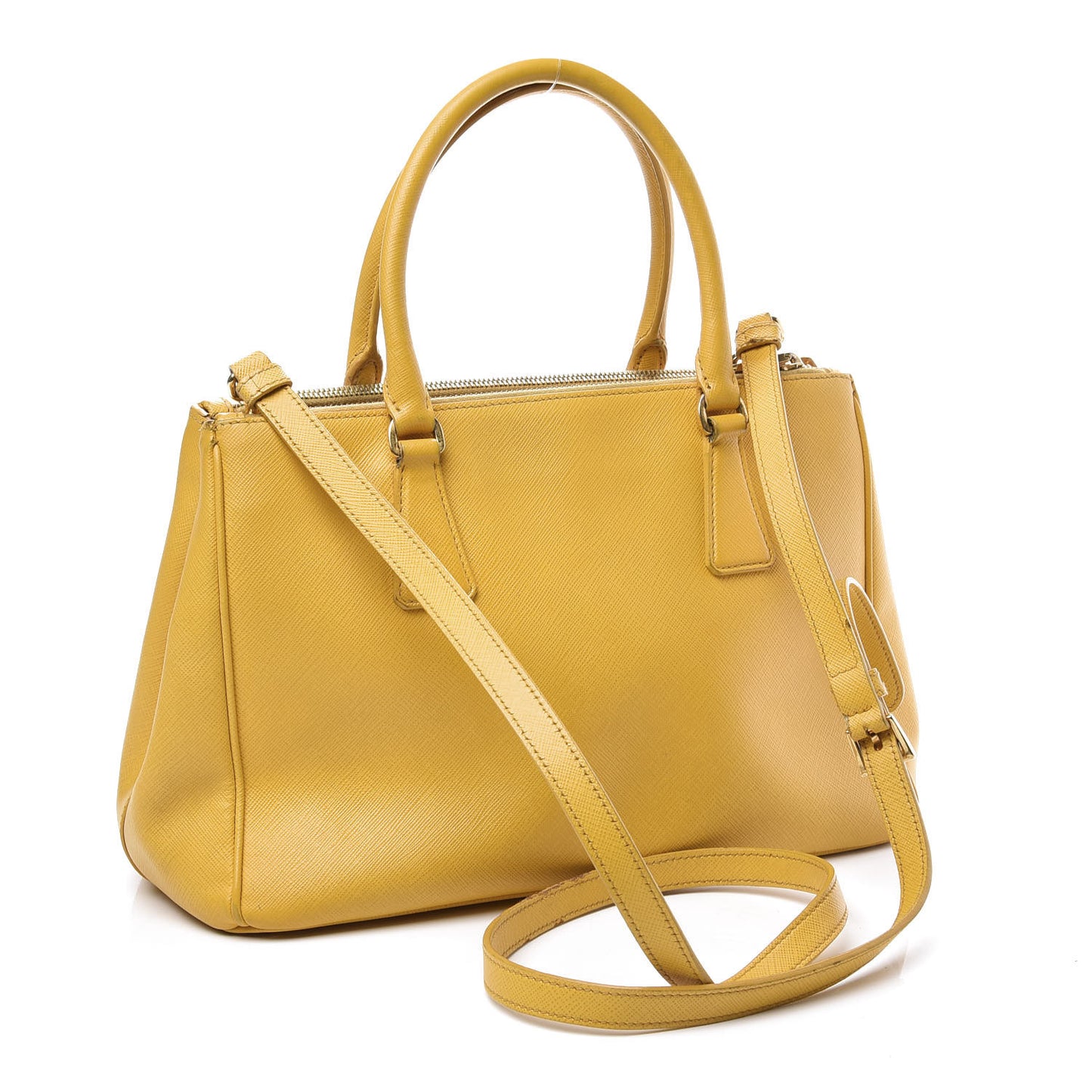 Saffiano Small Galleria Double Zip Tote Mimosa