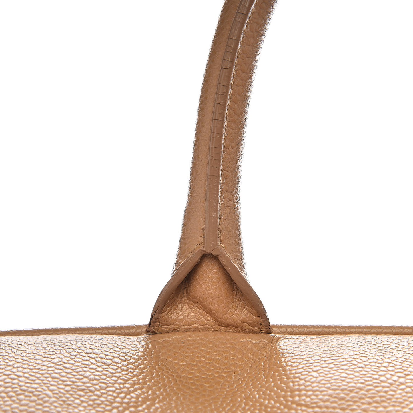 Caviar Quilted Large Bowler Bag Beige