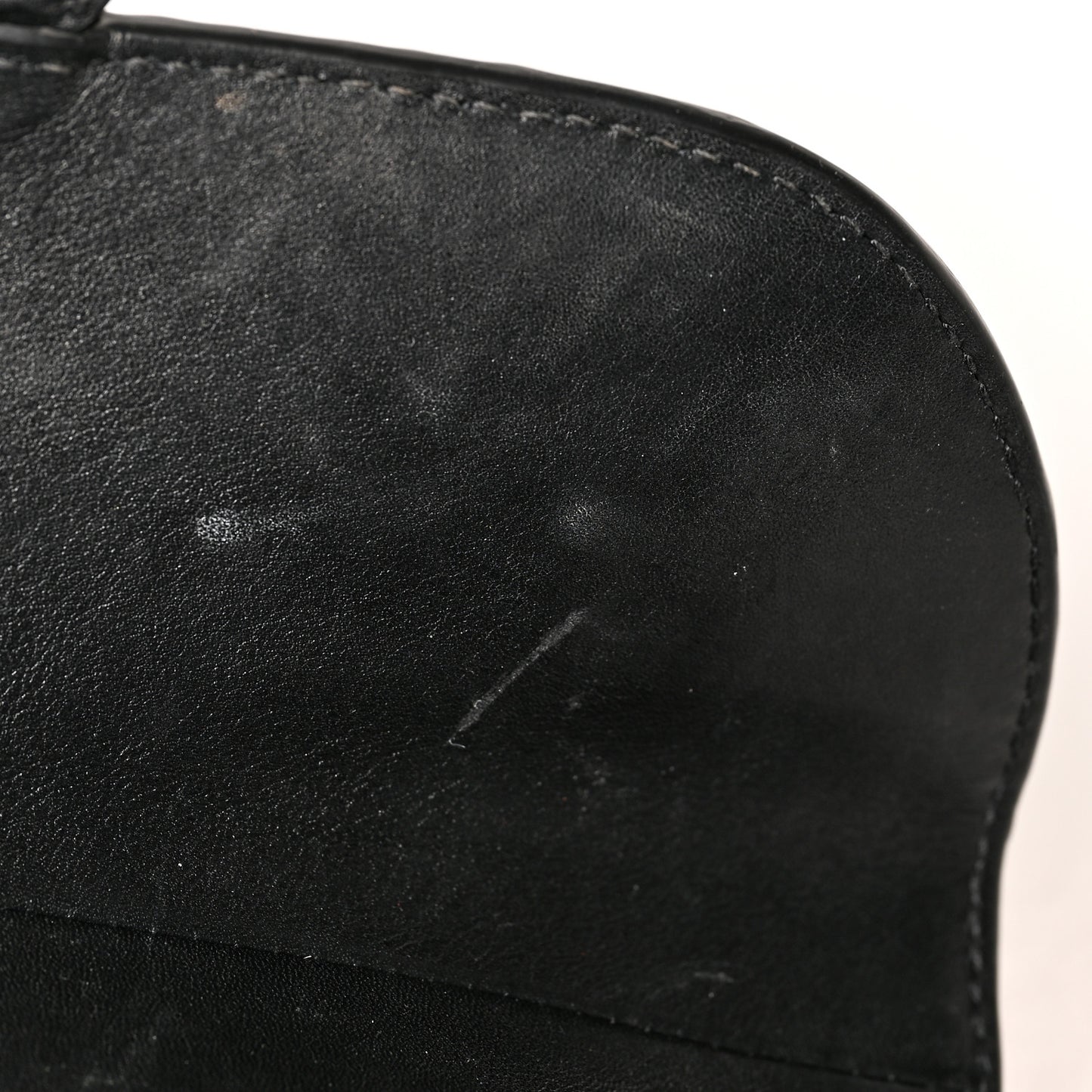 Calfskin Embossed Oblique Saddle Bag Black