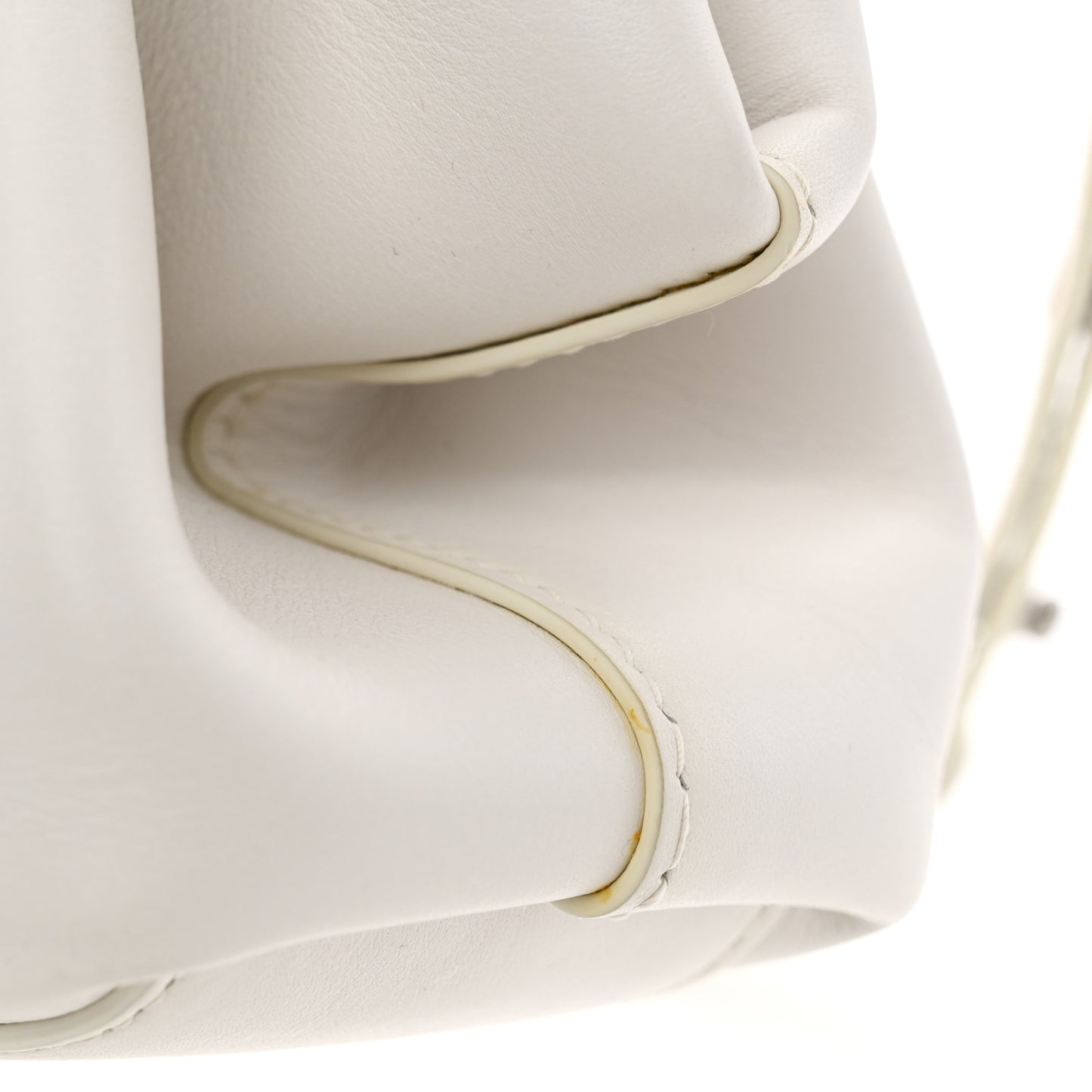 Calfskin Small The Point Triangle Bag Chalk