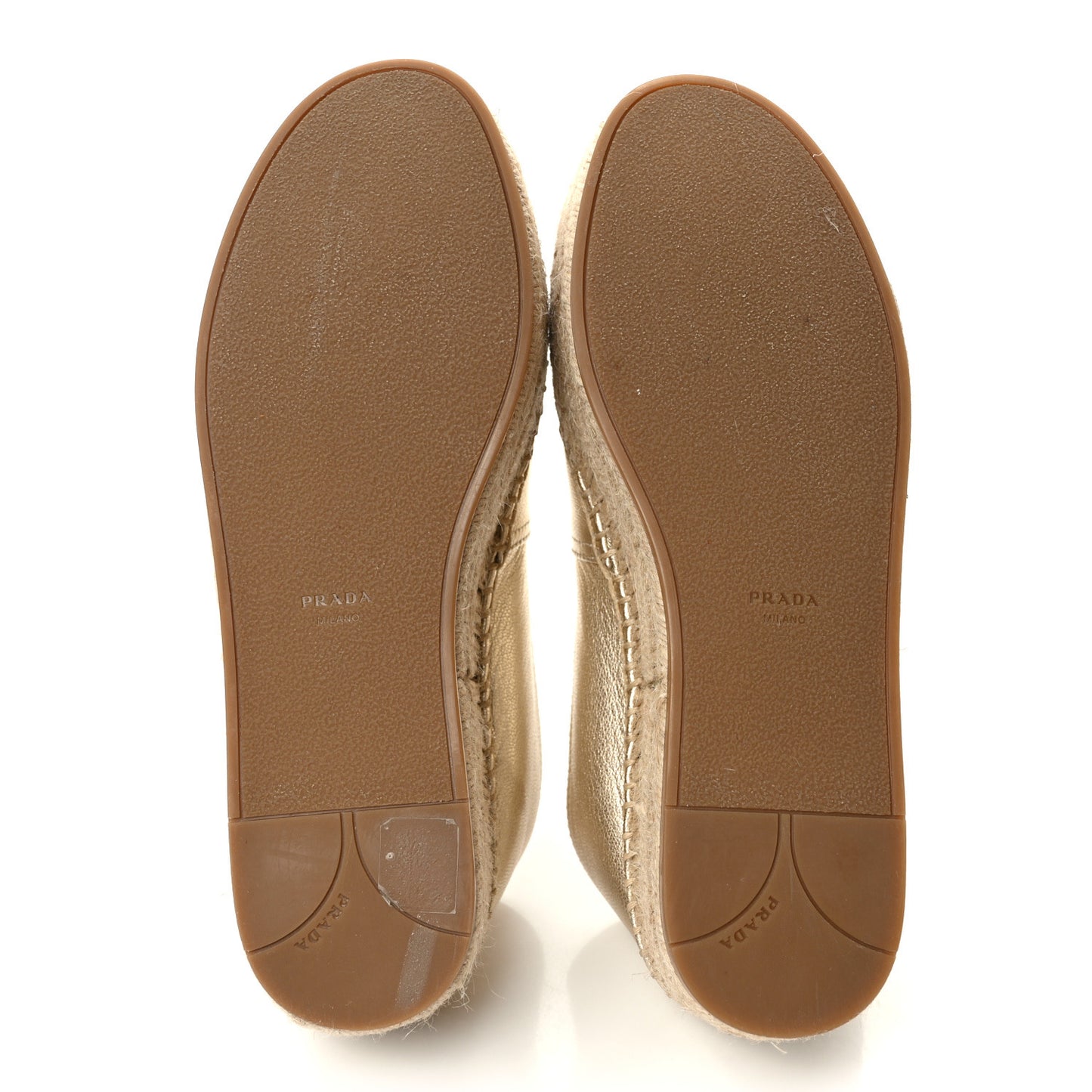 Metallic Nappa Logo Cap Toe Platform Espadrilles 39 Pirite