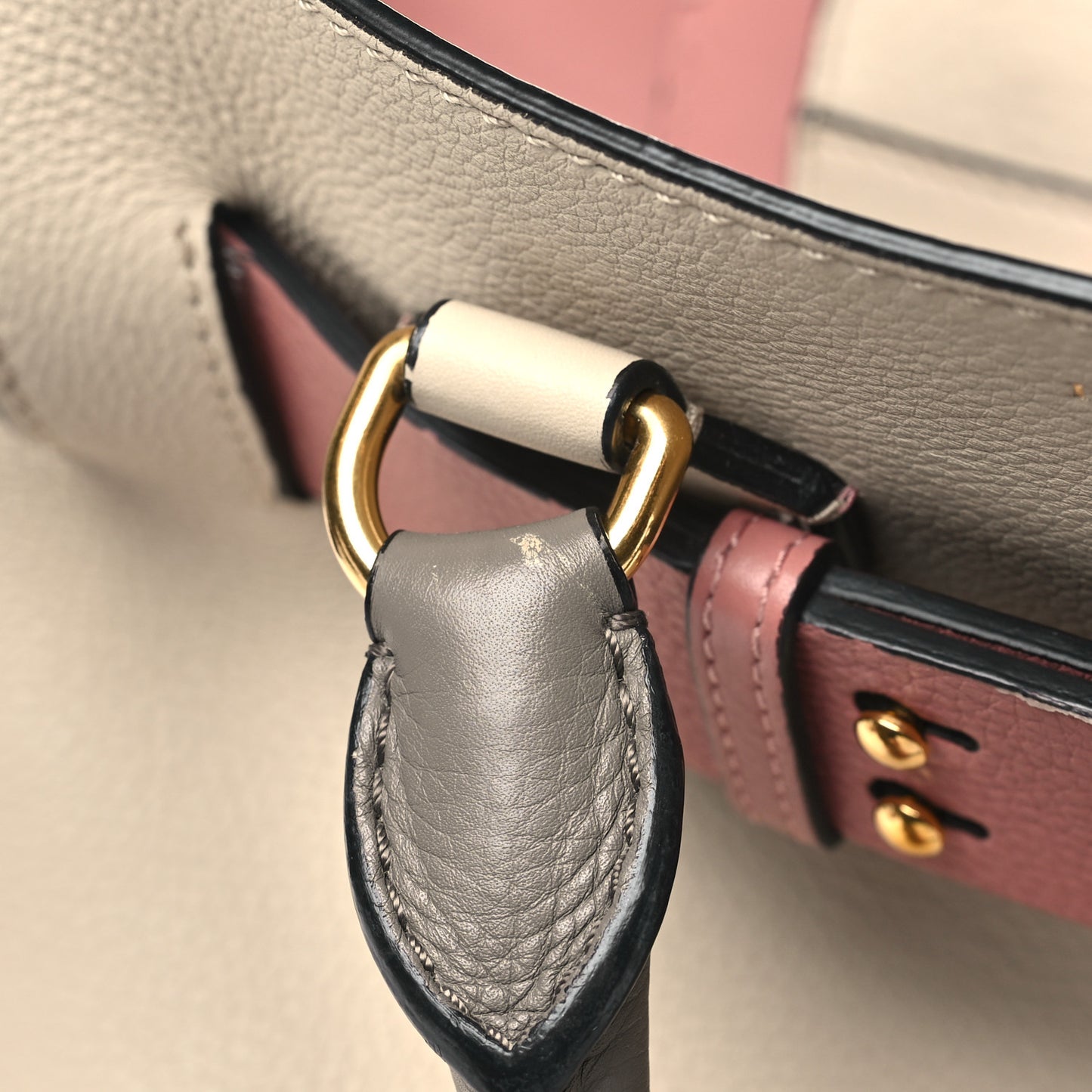 Marais Calfskin Small Belt Bag Limestone Dusty Rose