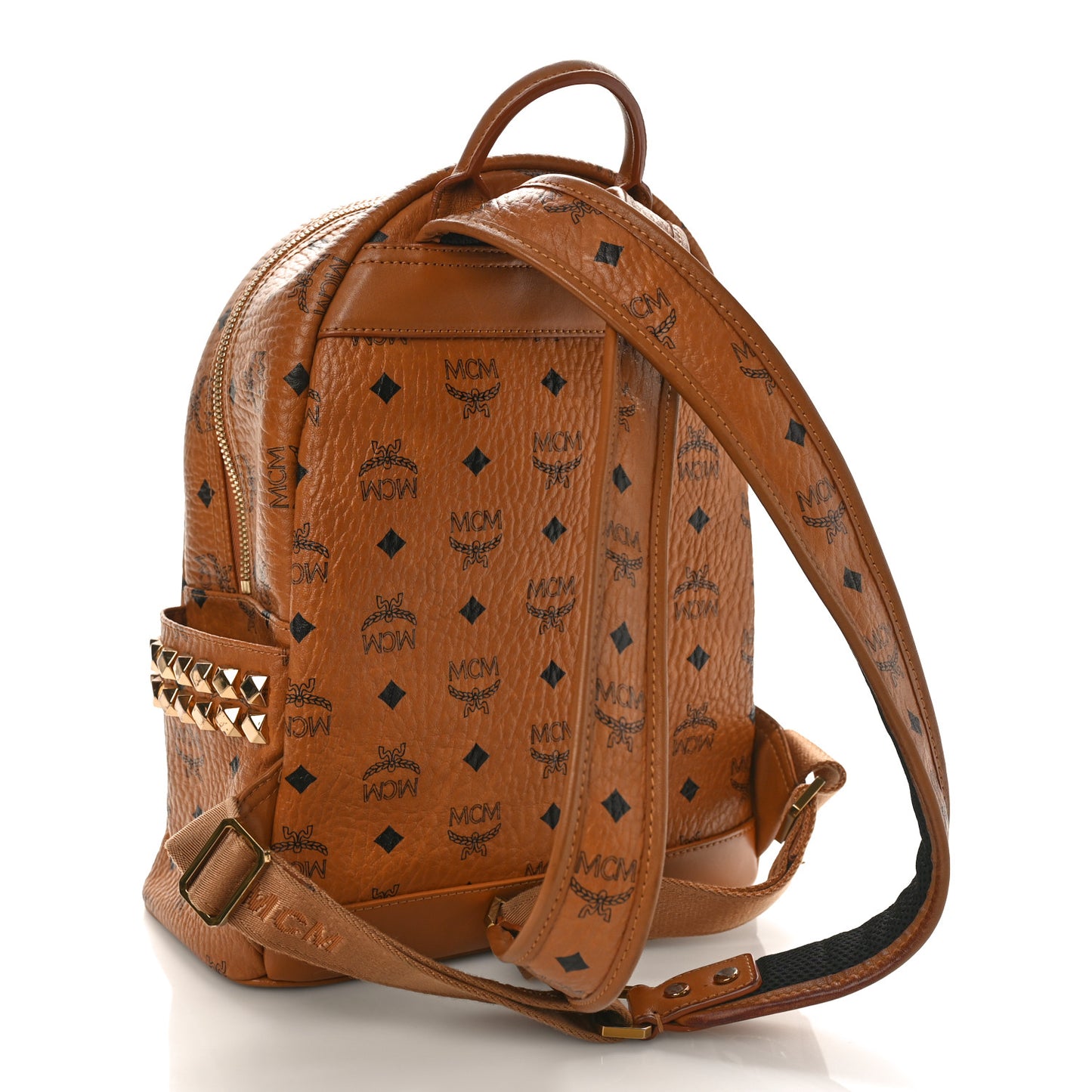 Visetos Small Side Stud Stark Backpack Cognac