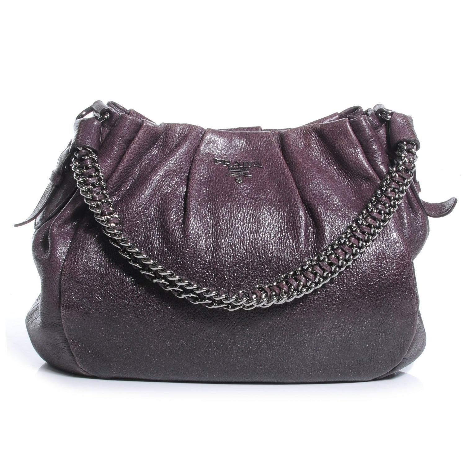 PRADA ナイロン チェーンショルダーバッグ パープル Prada Cervo Lux Chain Shoulder Bag Mirtillo Sfumato 49805