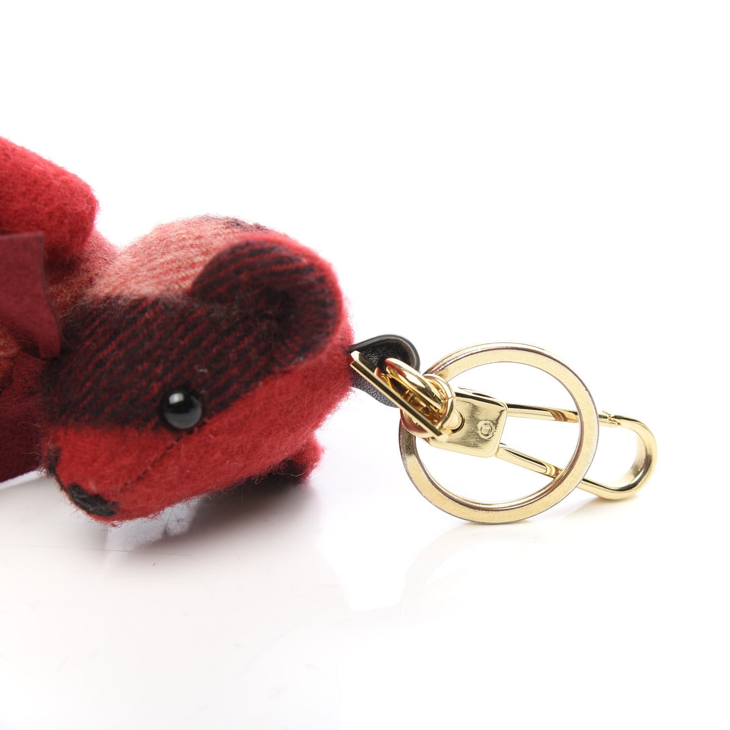 Cashmere Check Thomas Bear Bag Charm Parade Red