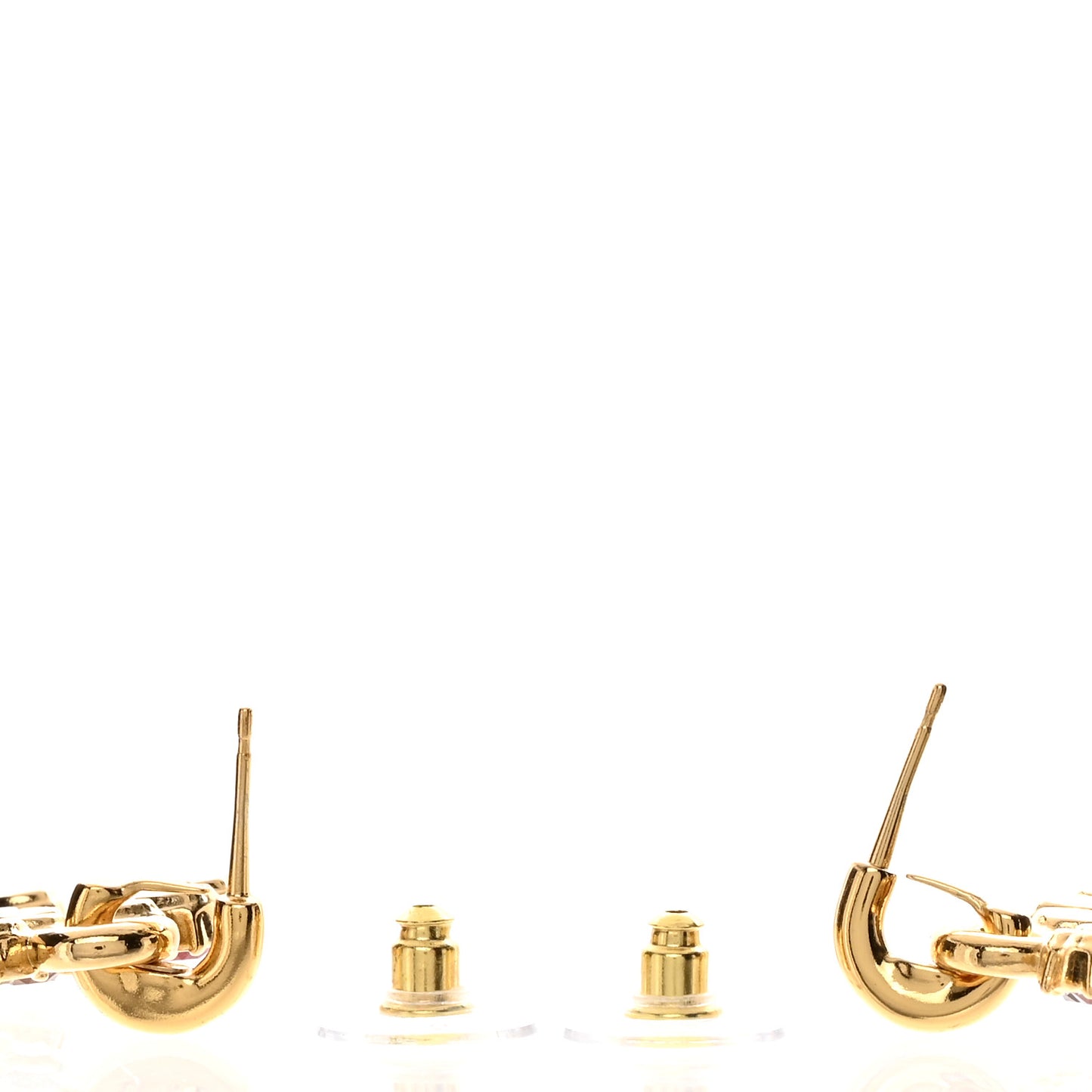 Crystal CC Drop Earrings Gold Multicolor