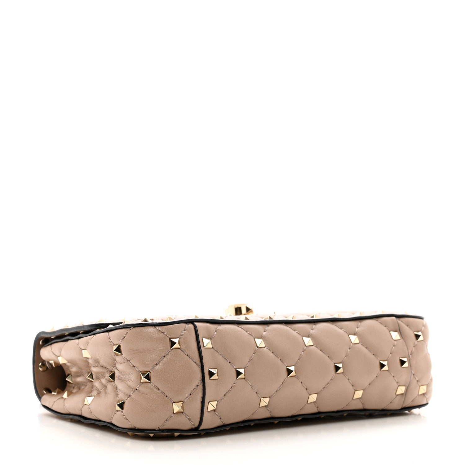 Valentino Garavani Nappa Small Rockstud Spike Shoulder Bag Poudre 4 of 11
