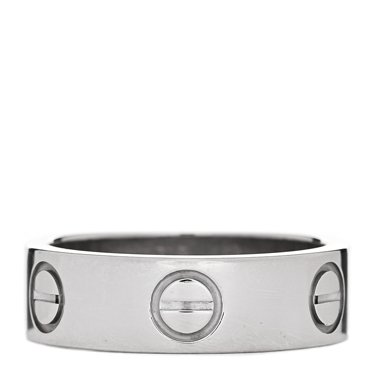Cartier 18K White Gold 5.5mm LOVE Ring 49 4.75 1 of 4