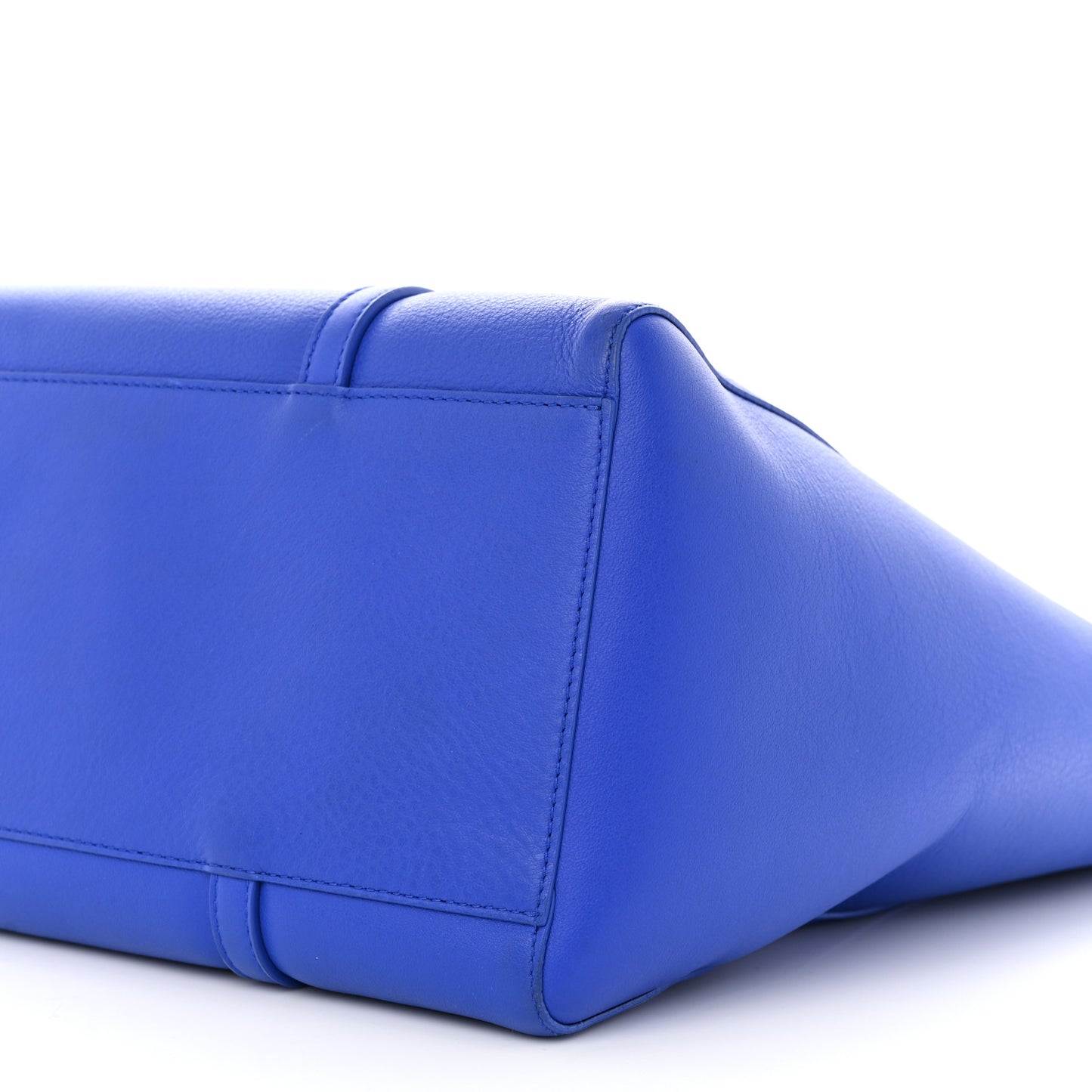Smooth Calfskin Logo Double Sided Small Everyday Tote Bleu Prim Black