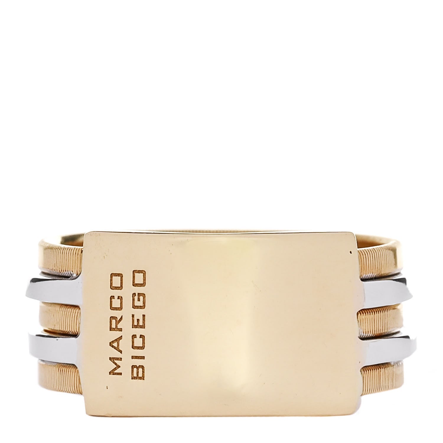 Marco Bicego 18K Yellow White Gold Diamond Goa Ring 54 7 1 of 5