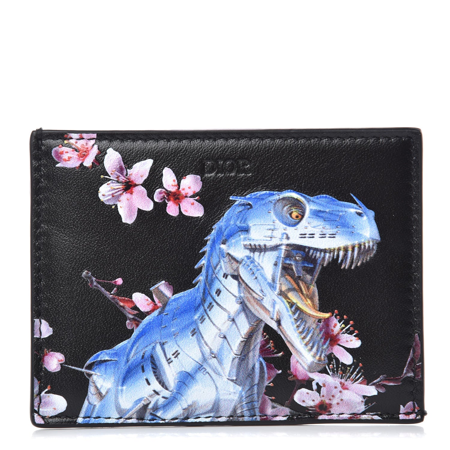 Christian Dior X SORAYAMA Calfskin Card Holder Blue 379633