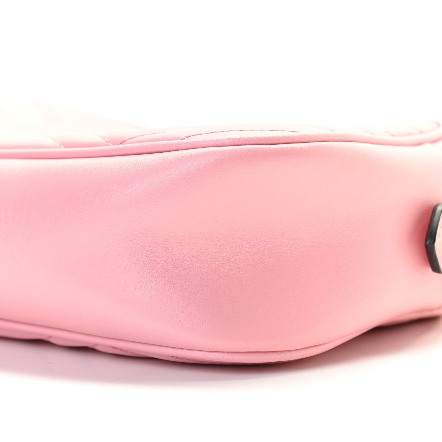 Calfskin Matelasse Small GG Marmont Chain Shoulder Bag Wild Rose