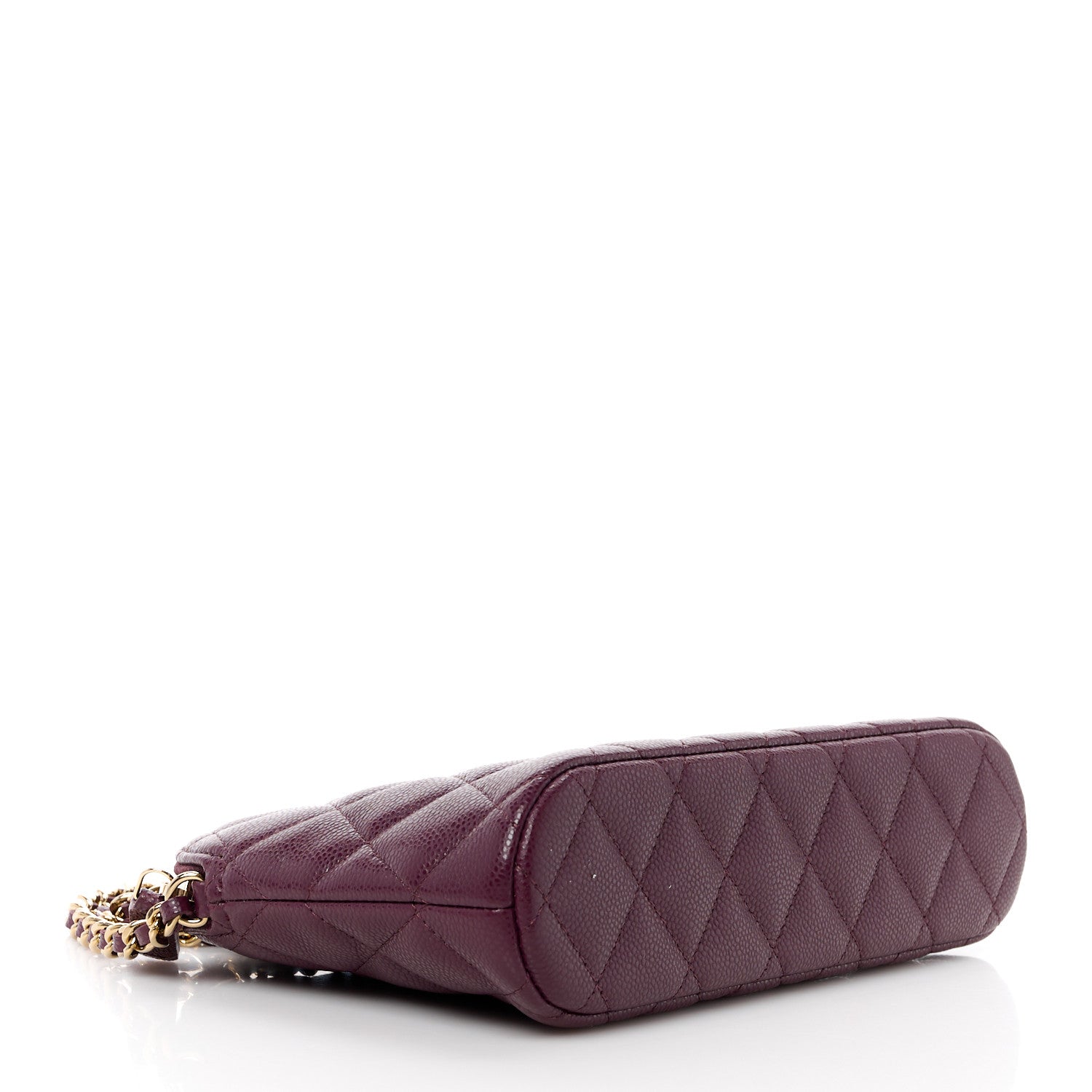 Chanel Caviar Quilted Classic Clutch With Chain Burgundy 4 of 11