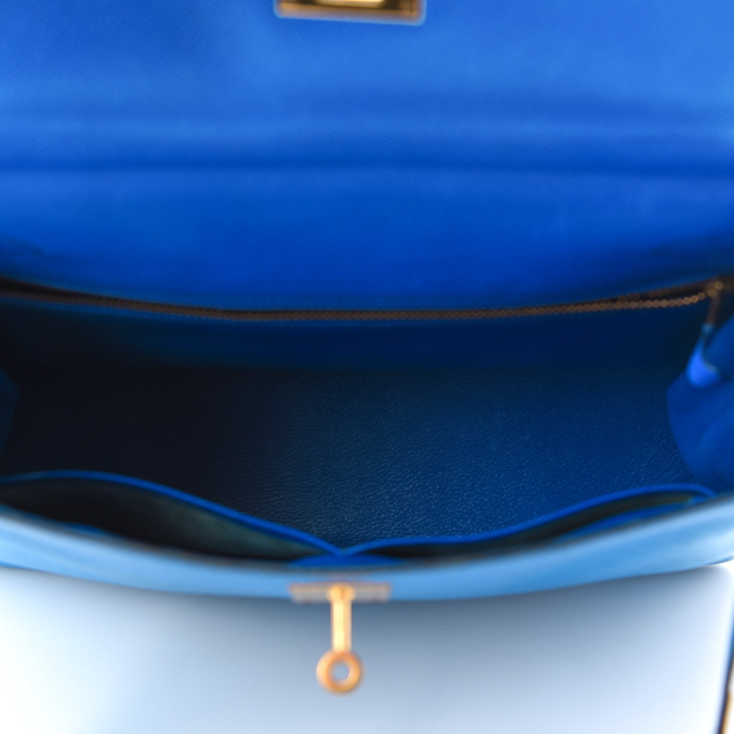 Hermes Courchevel Kelly Retourne 32 Bleu France 5 of 18