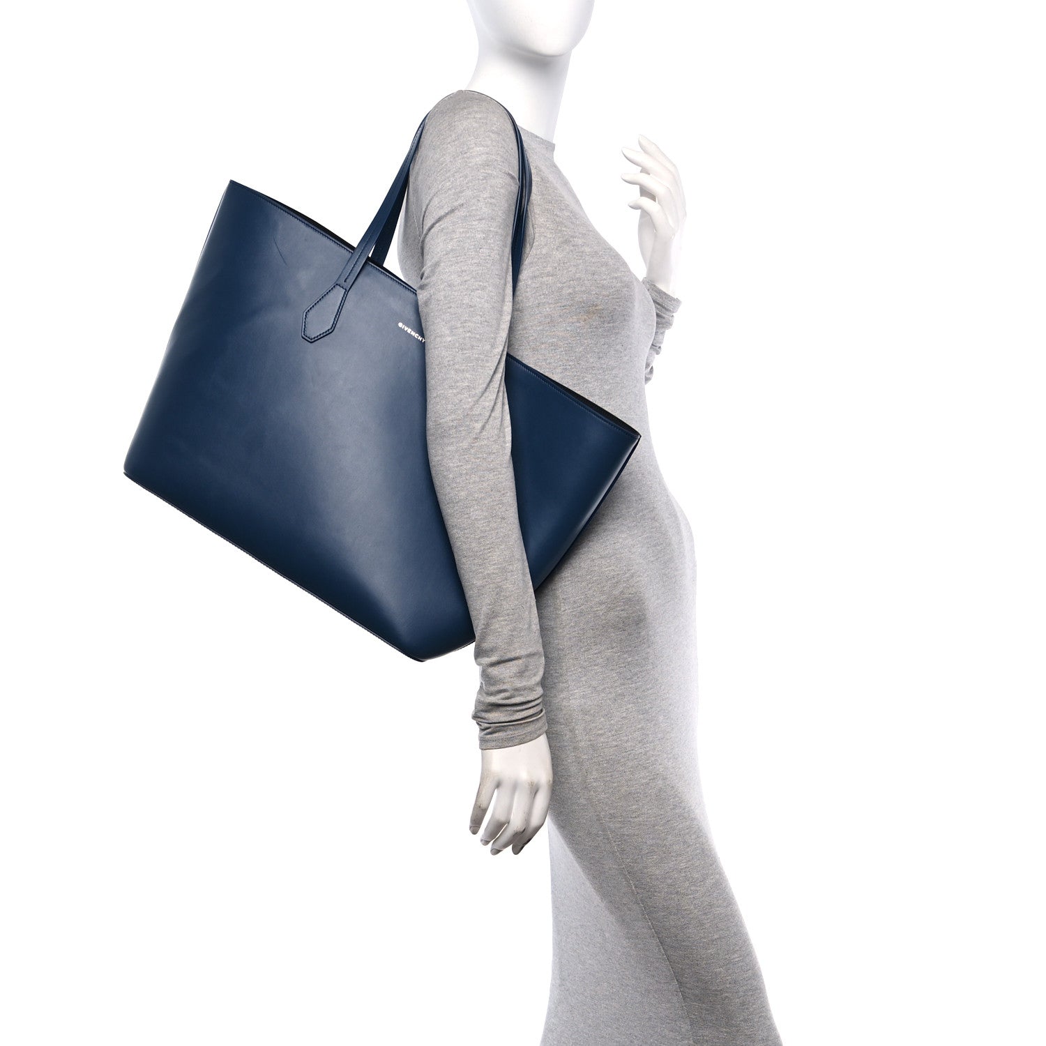 Givenchy Smooth Calfskin Wing Shopping Bag Midnight 2 of 13