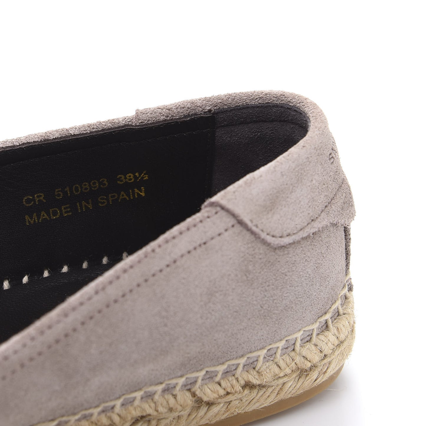Suede Espadrilles 38.5 Rose Antique