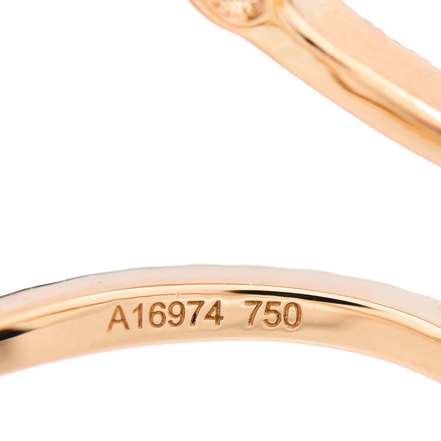 18K Yellow Gold Diamond Snake Skinny Ring 53 6.25