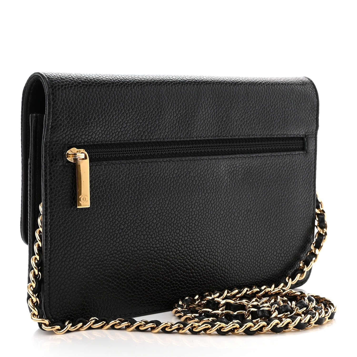 Chanel Caviar Timeless CC Wallet on Chain WOC Black 3 of 13