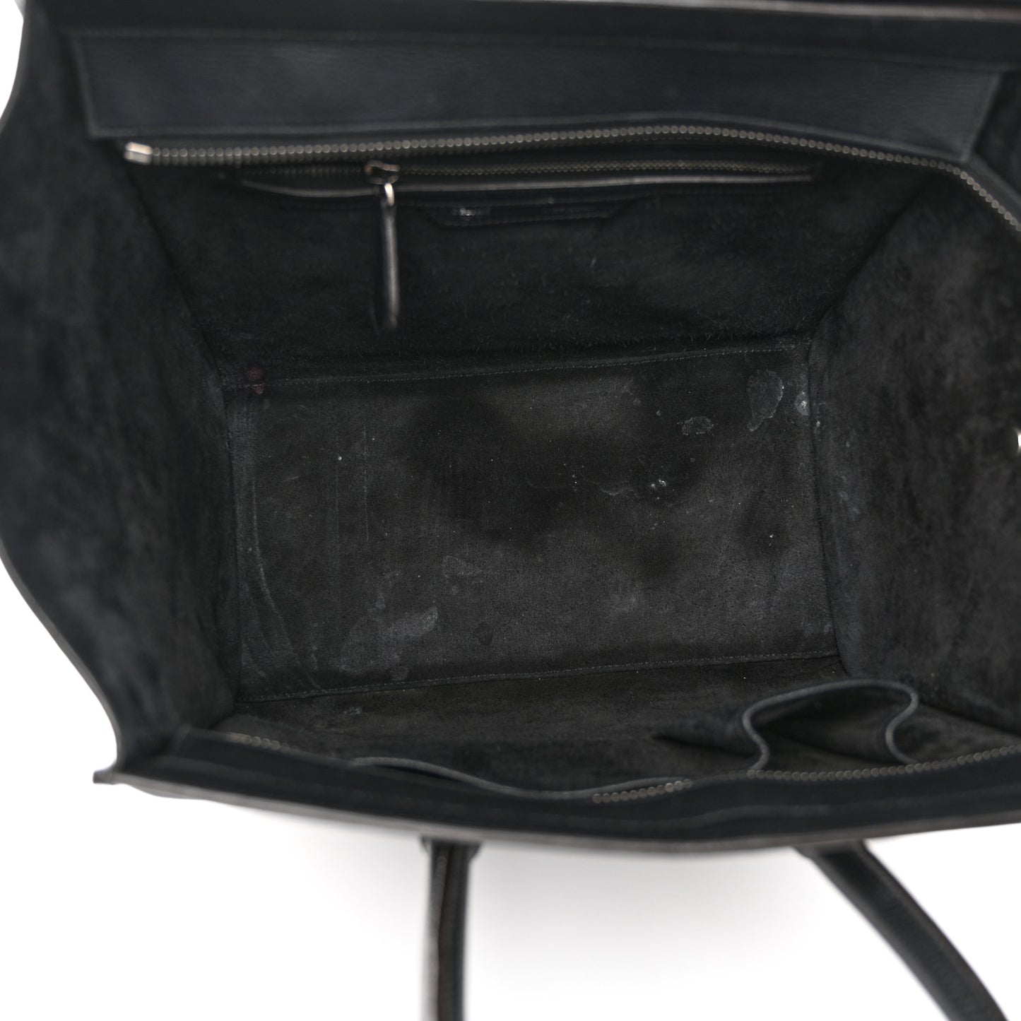 Drummed Calfskin Mini Luggage Black