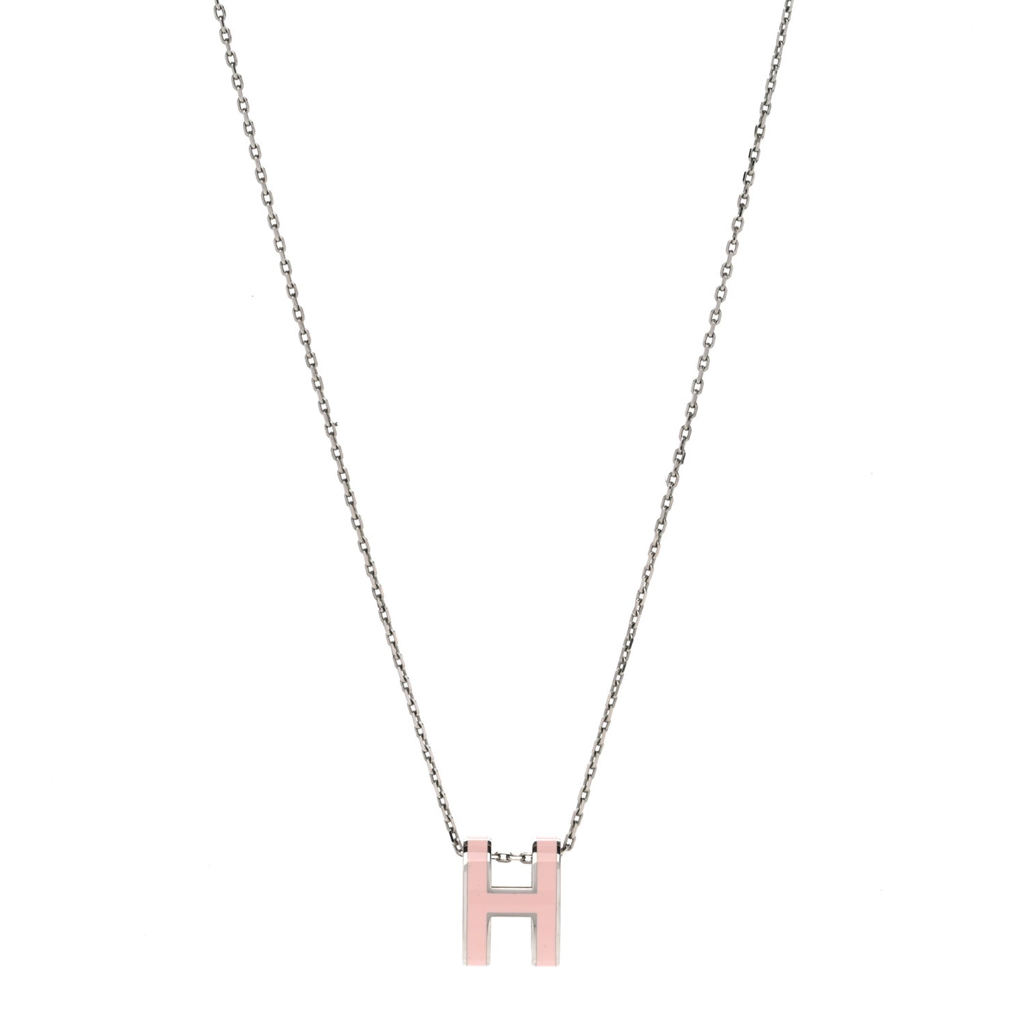 Palladium Mini Pop H Pendant Necklace Rose Dragee