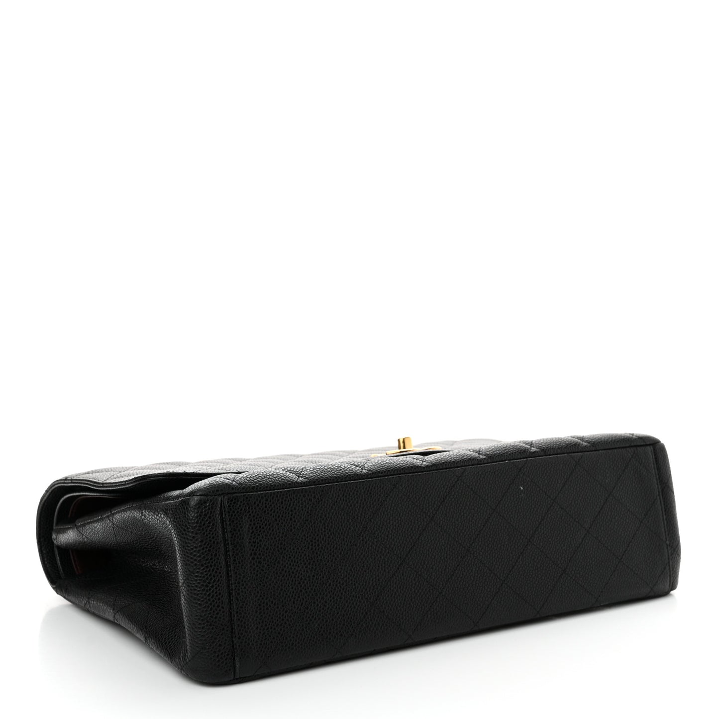 Caviar Quilted Maxi Double Flap Black