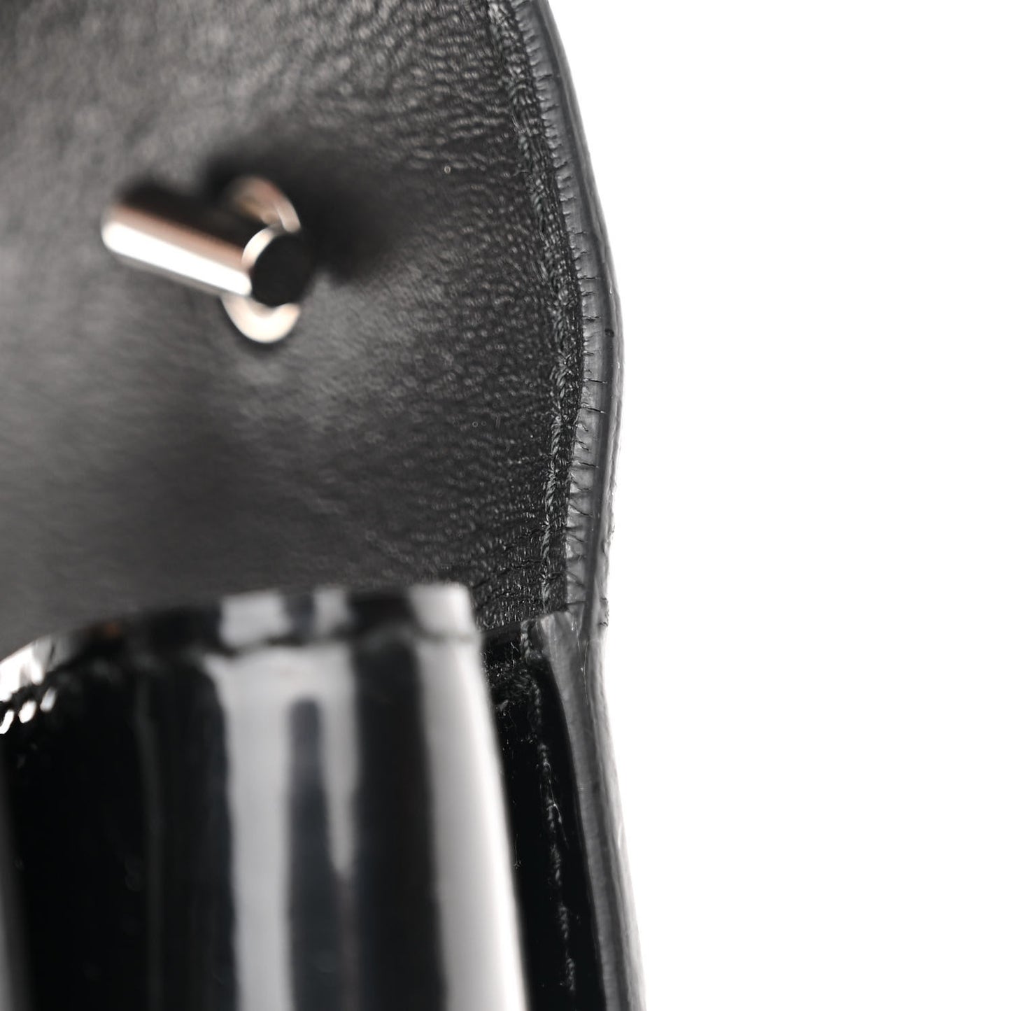 Patent Large Ginny Vara Bow Shoulder Bag Black