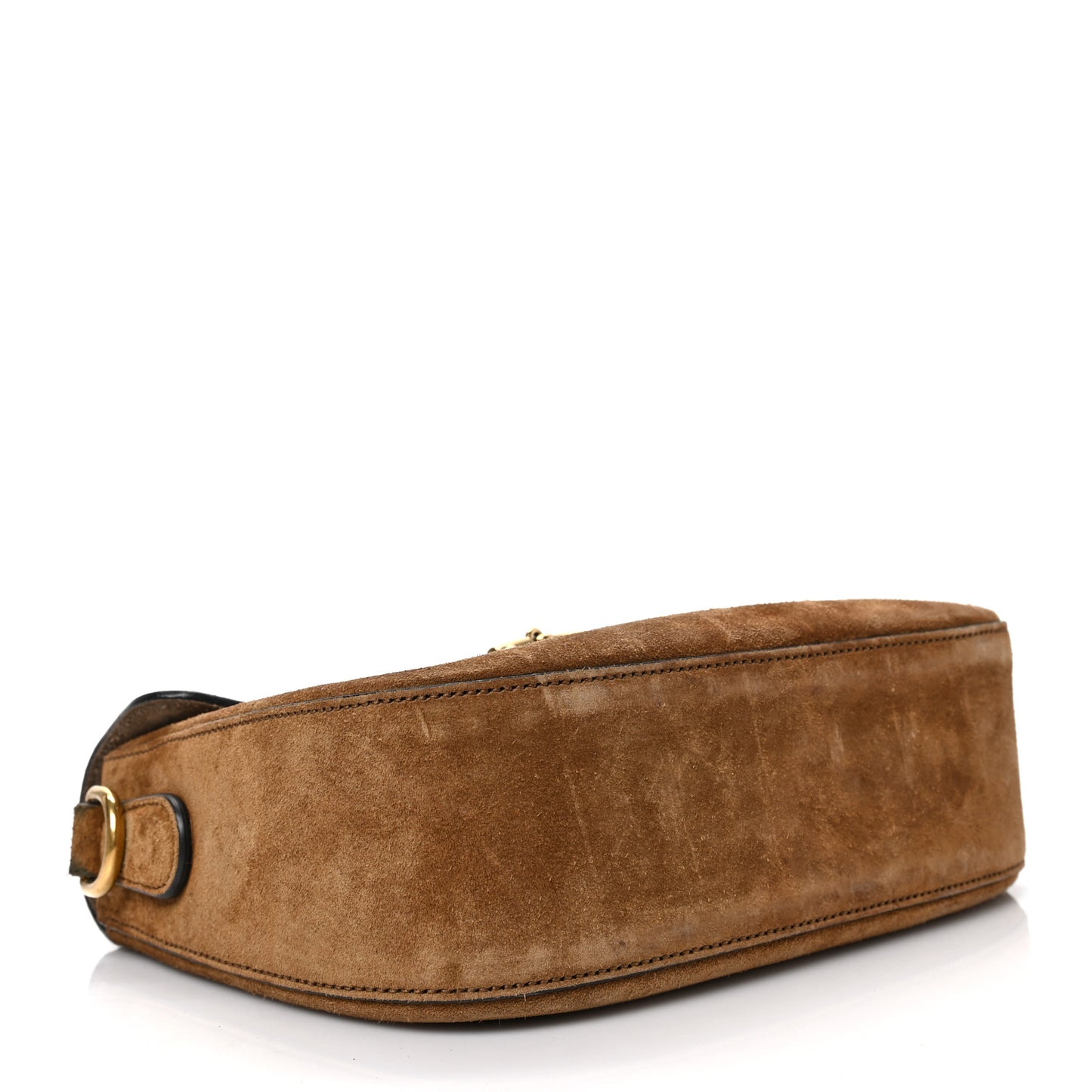 Suede Medium Lady Web Shoulder Bag New Marron