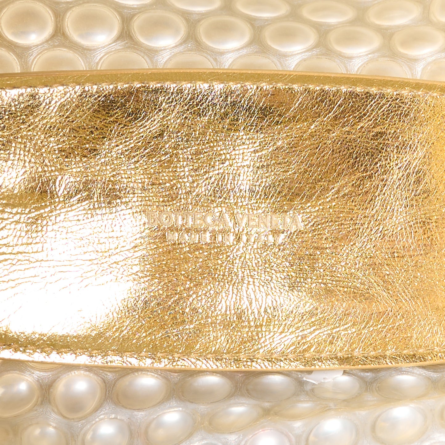 Metallic Fabric Bubble Wrap The Mini Pouch Gold