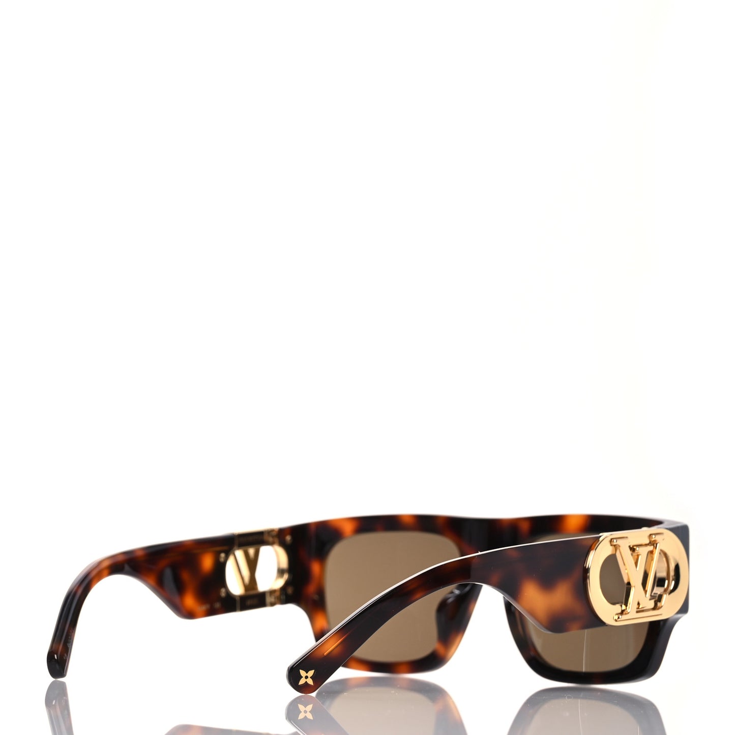 Acetate LV Link Square Sunglasses Z1479E Dark Tortoise