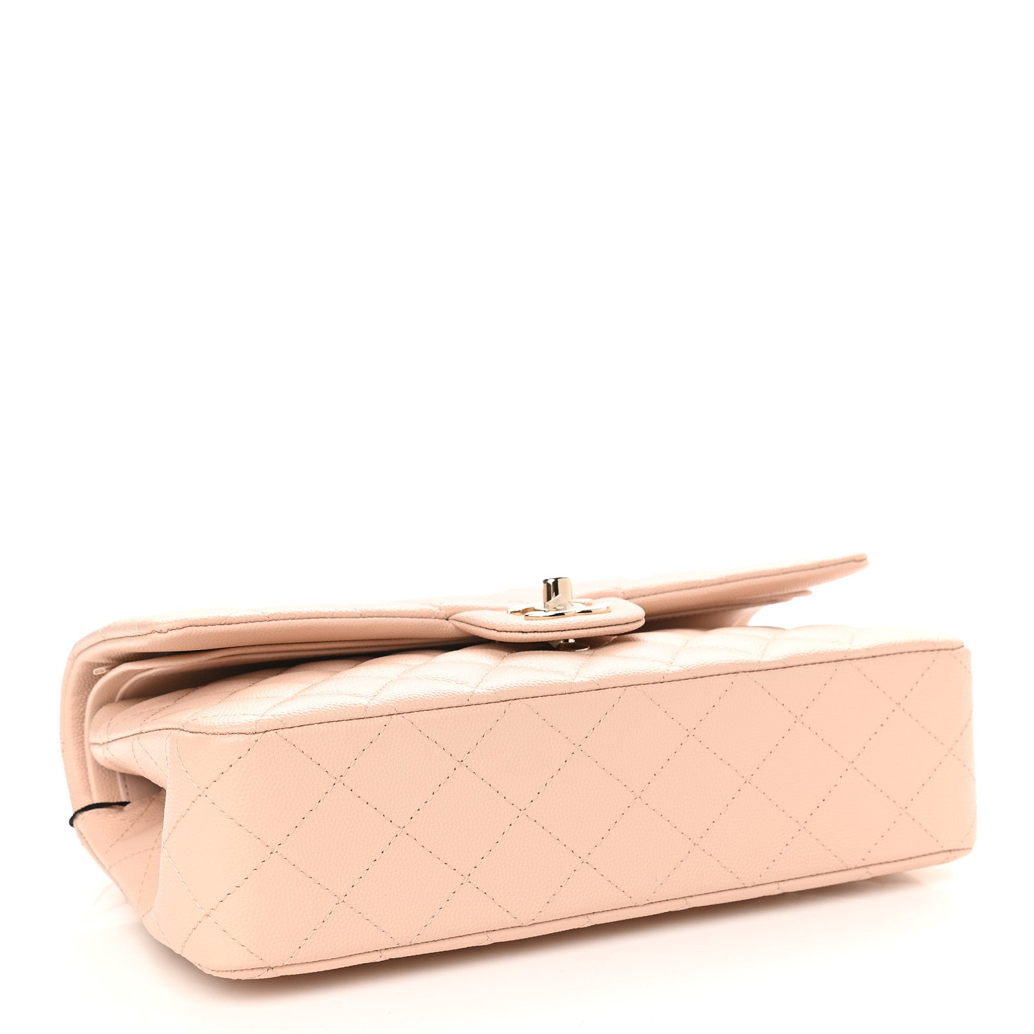 Chanel Caviar Quilted Medium Double Flap Light Beige 4 of 9