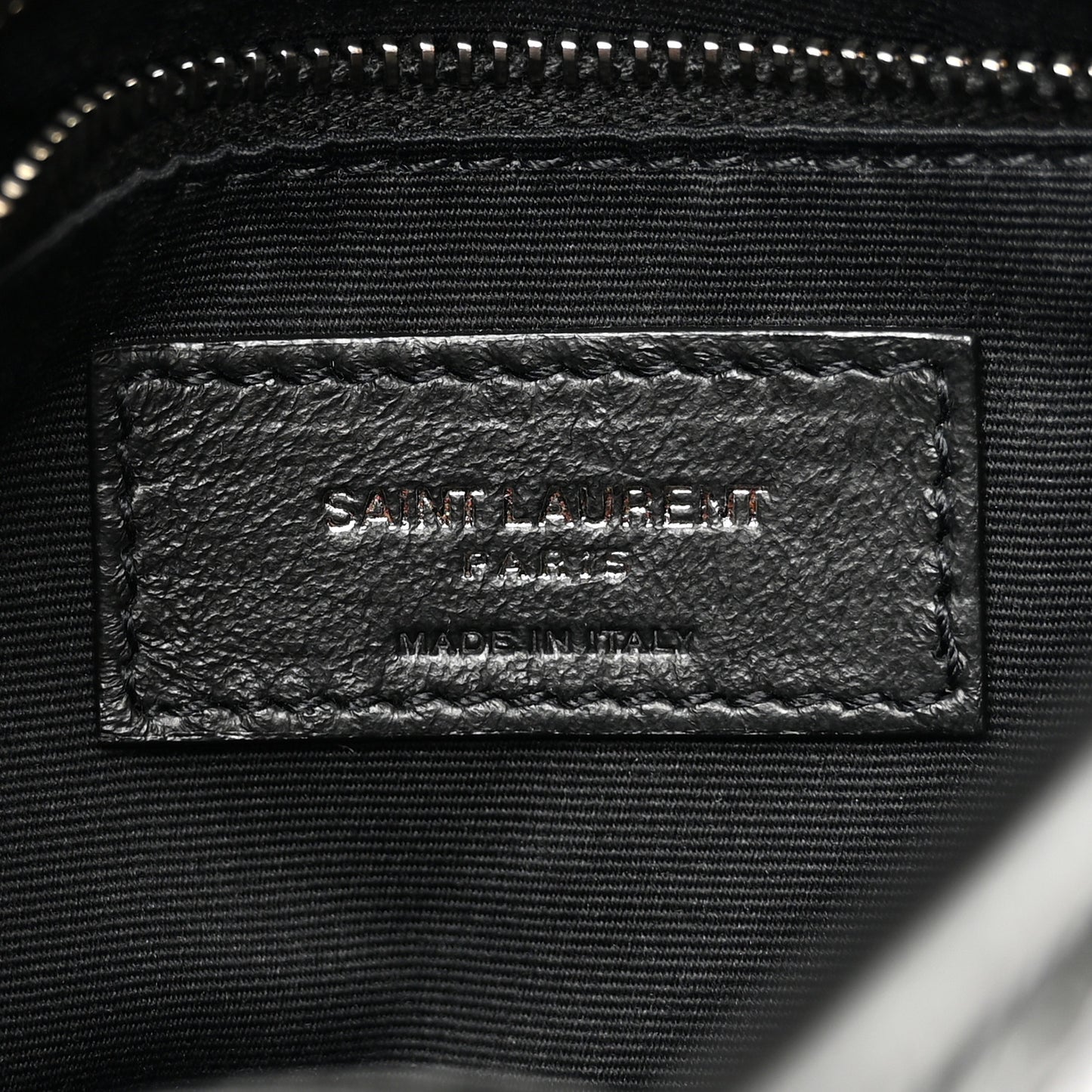 SAINT LAURENT Crinkled Calfskin Matelasse Monogram Niki Chain Wallet Black