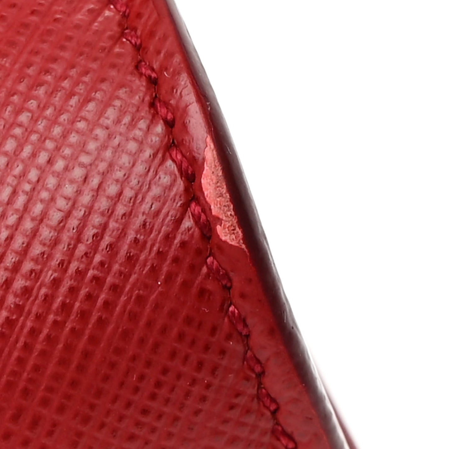 Hammered Calfskin Mini Miss Vara Bow Chain Bag Rosso