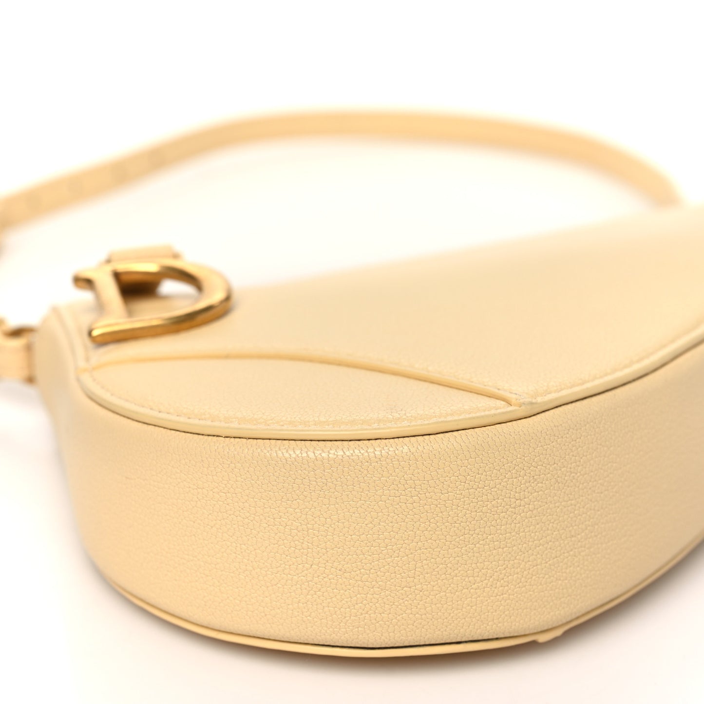 Goatskin Saddle Rodeo Pouch Pastel Light Yellow