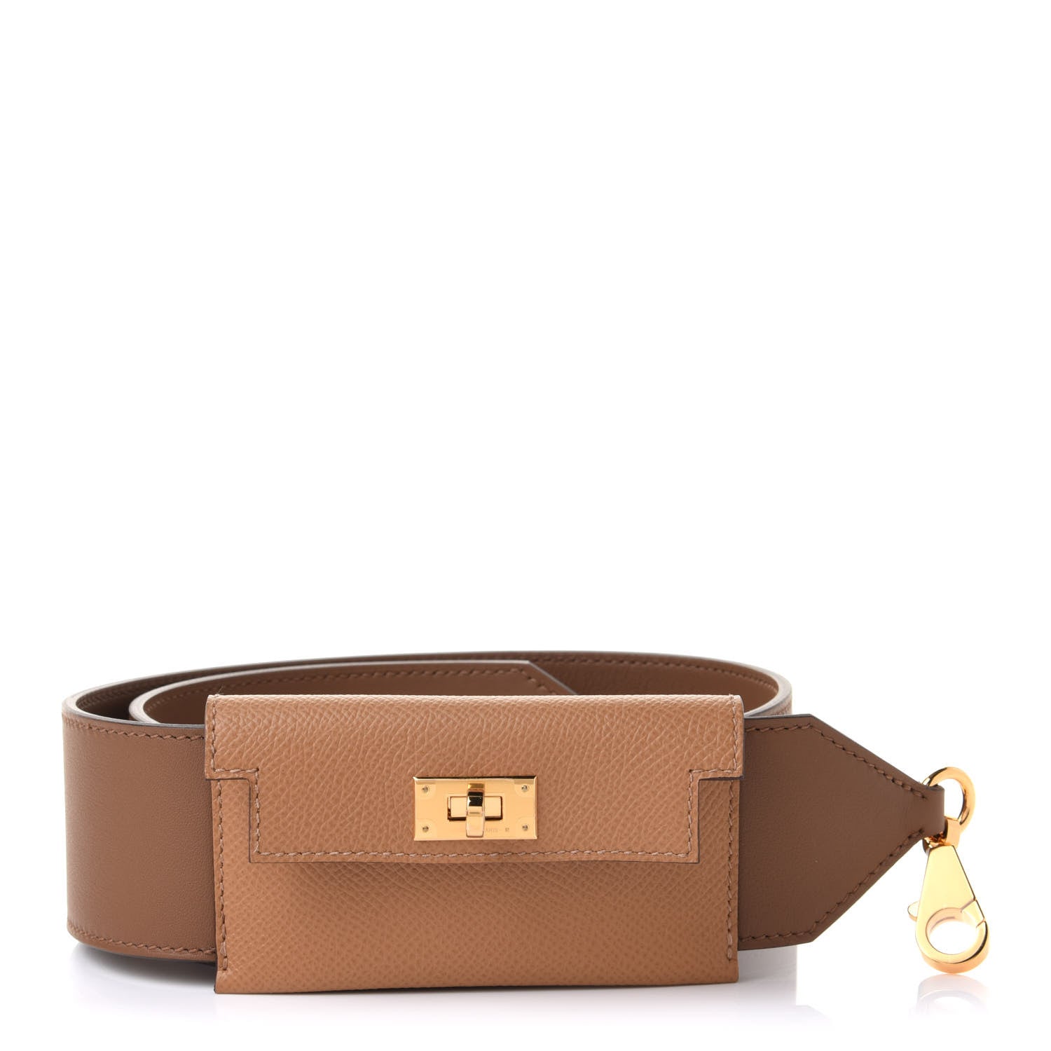 Hermes Swift Epsom Pocket Kelly Shoulder Strap Alezan Biscuit 1 of 7