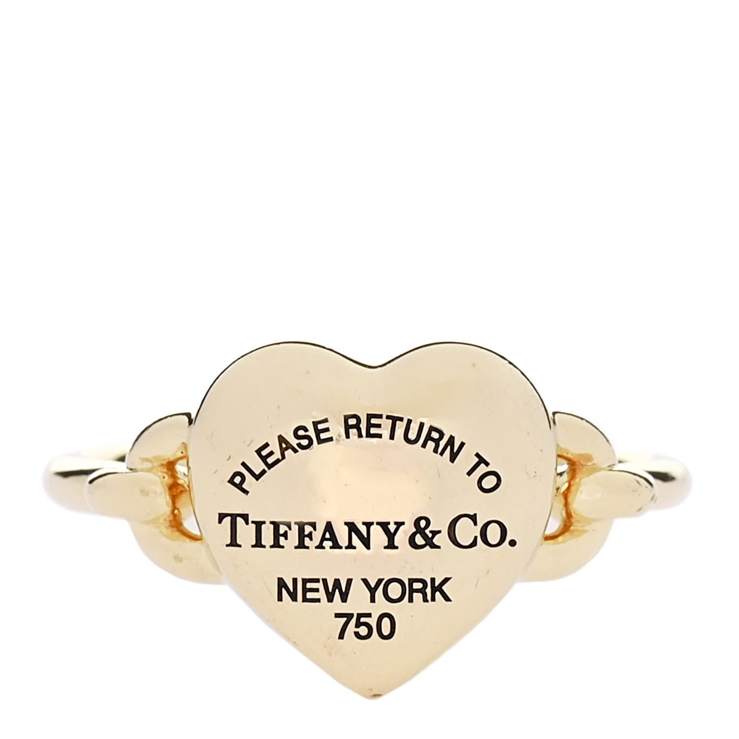 Tiffany 18K Yellow Gold Return to Tiffany Full Heart Ring 54 7