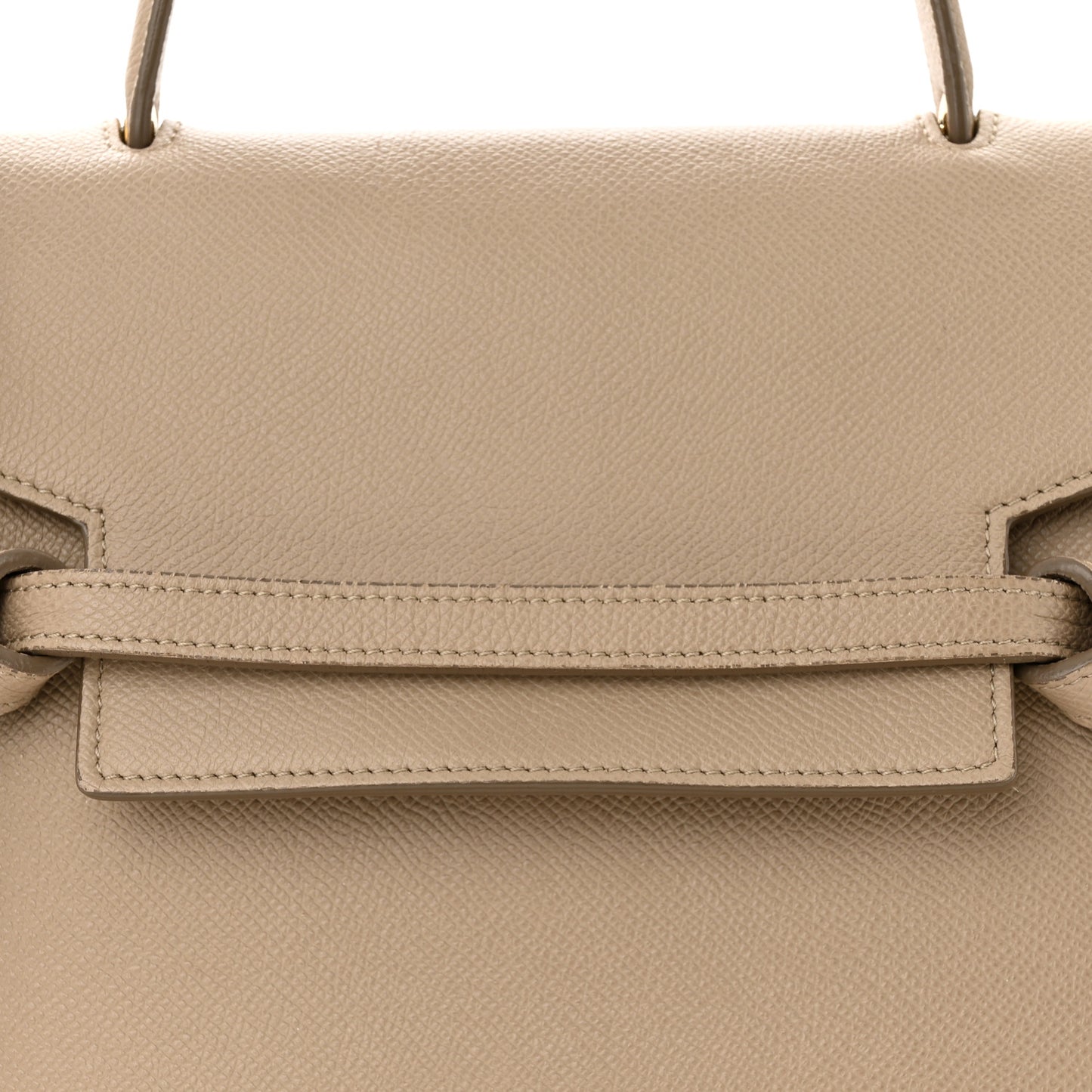 Grained Calfskin Micro Belt Bag Light Taupe